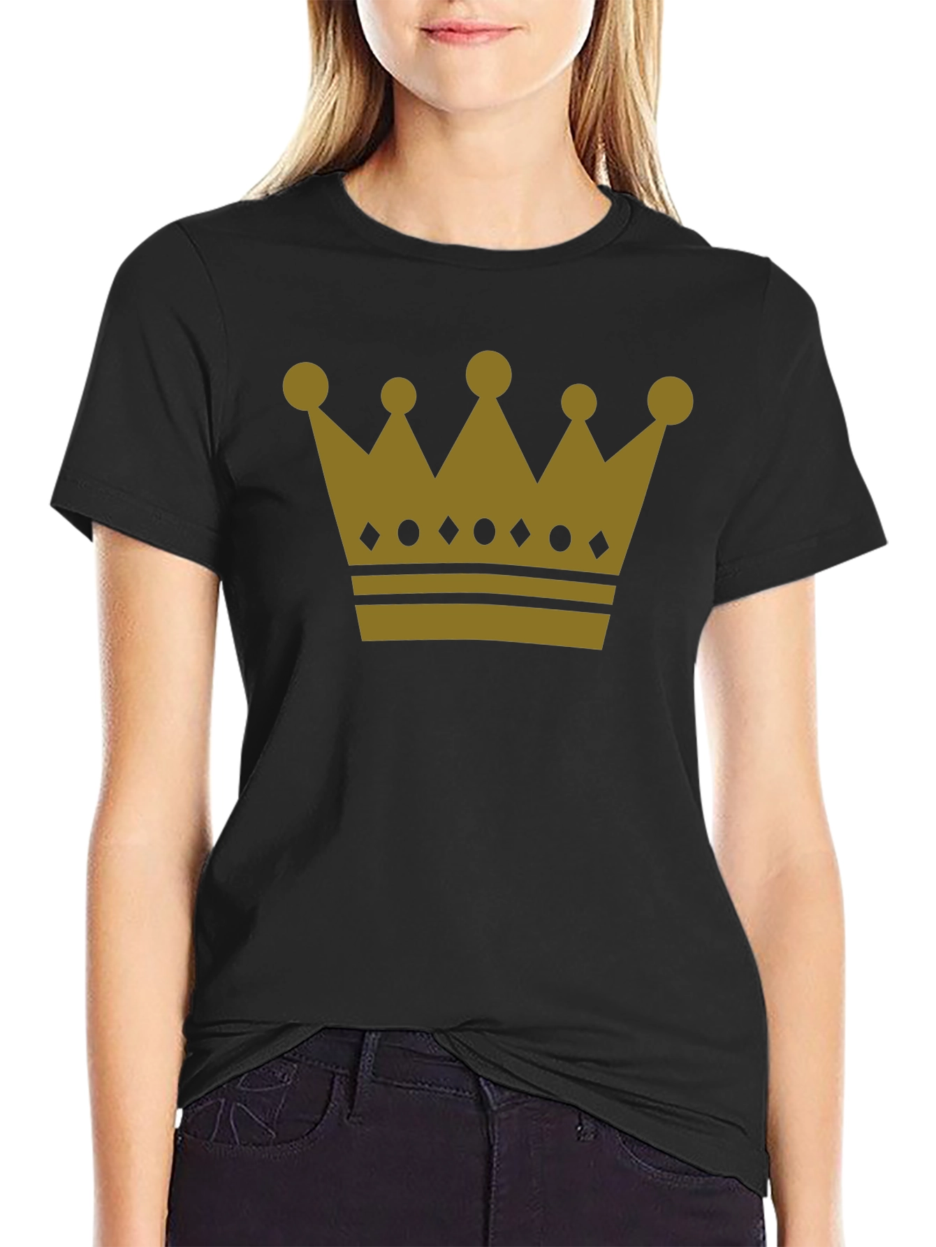 Kings Crown Graphic Tee - Black Cotton Shirt