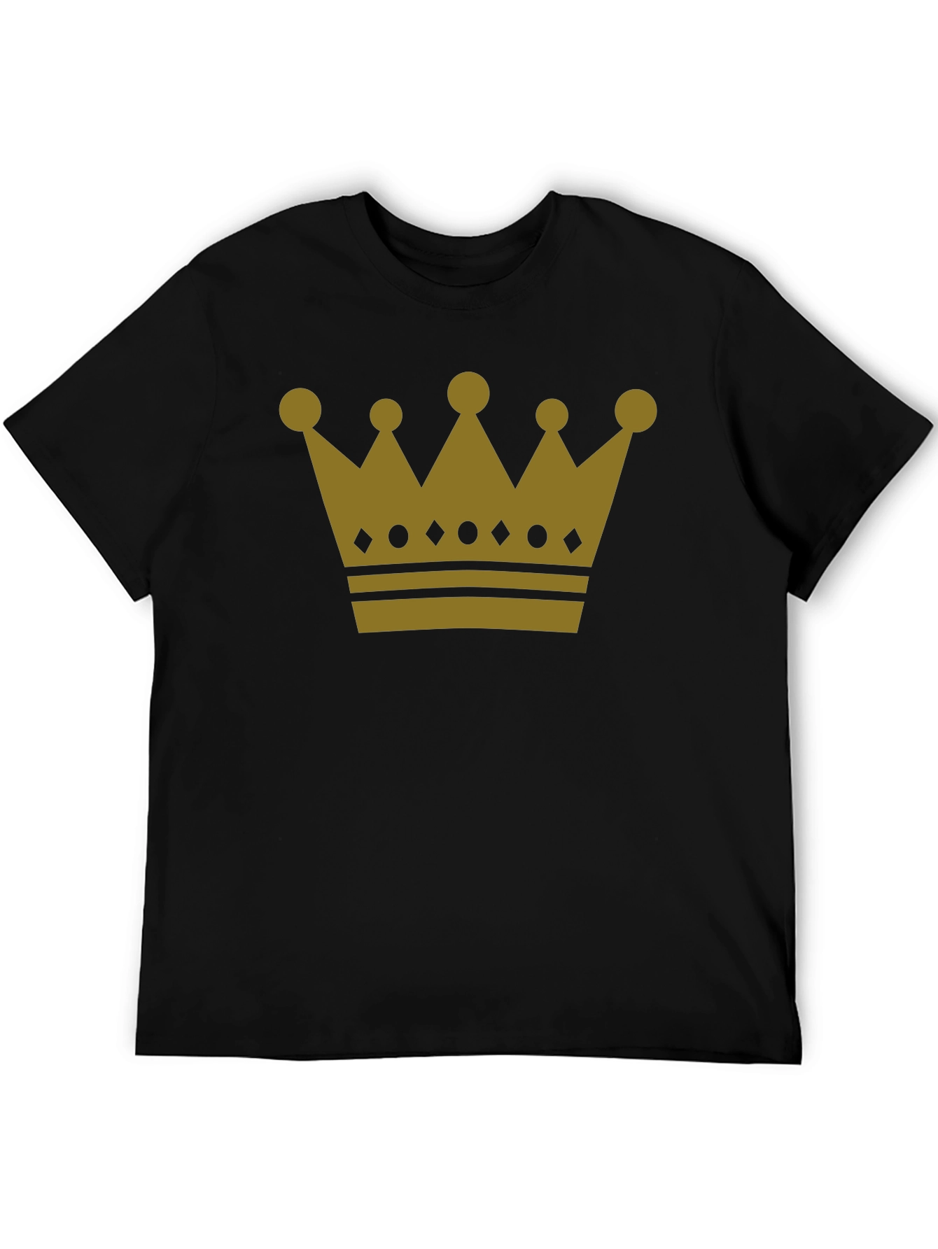 Kings Crown Graphic Tee - Black Cotton Shirt
