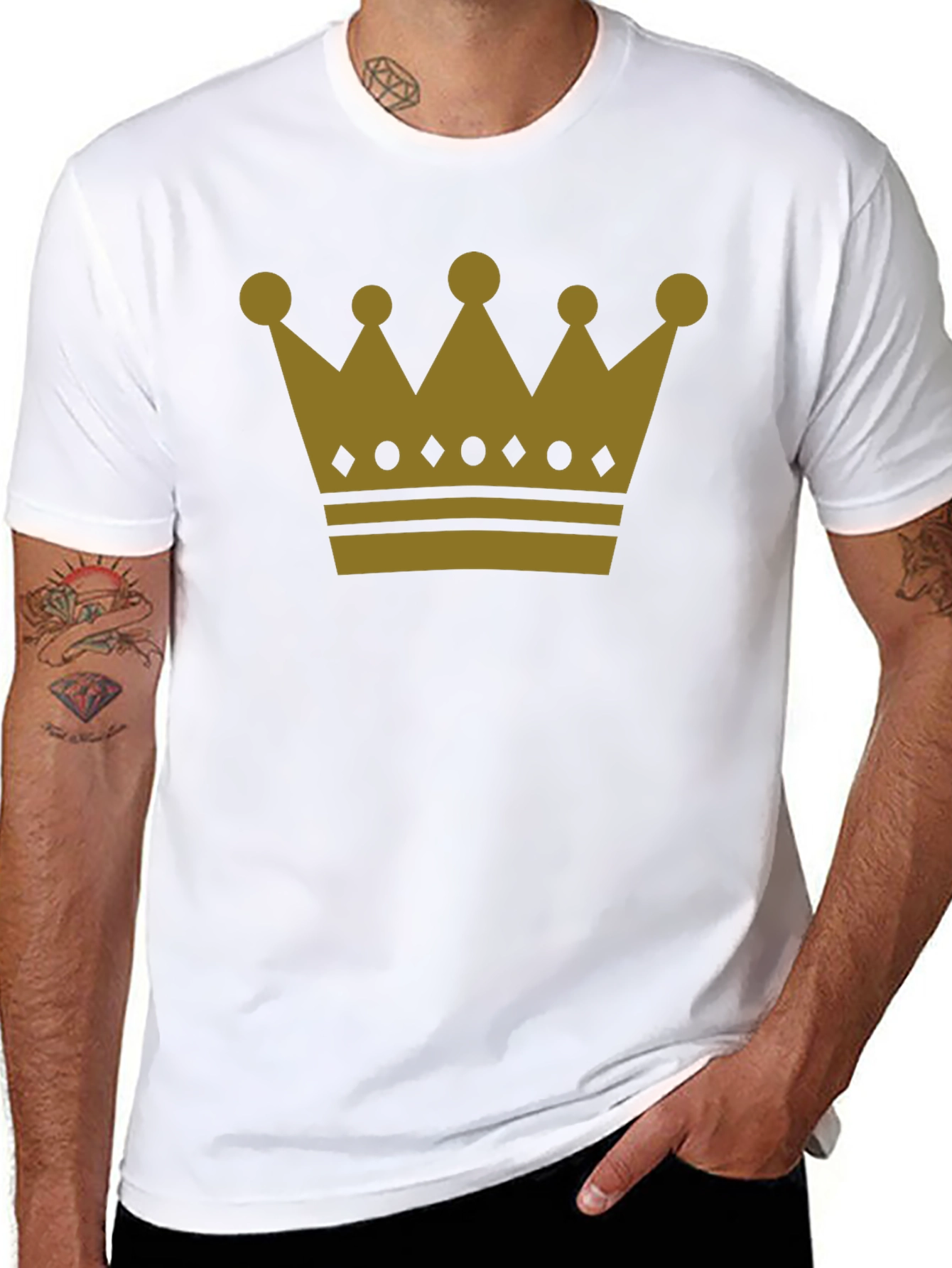 Kings Crown Graphic Tee - Black Cotton Shirt