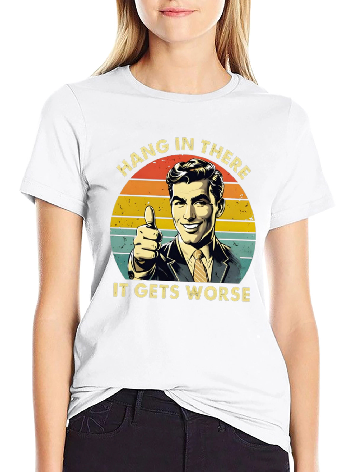 Hang In There T-Shirt - Retro Humor Tee