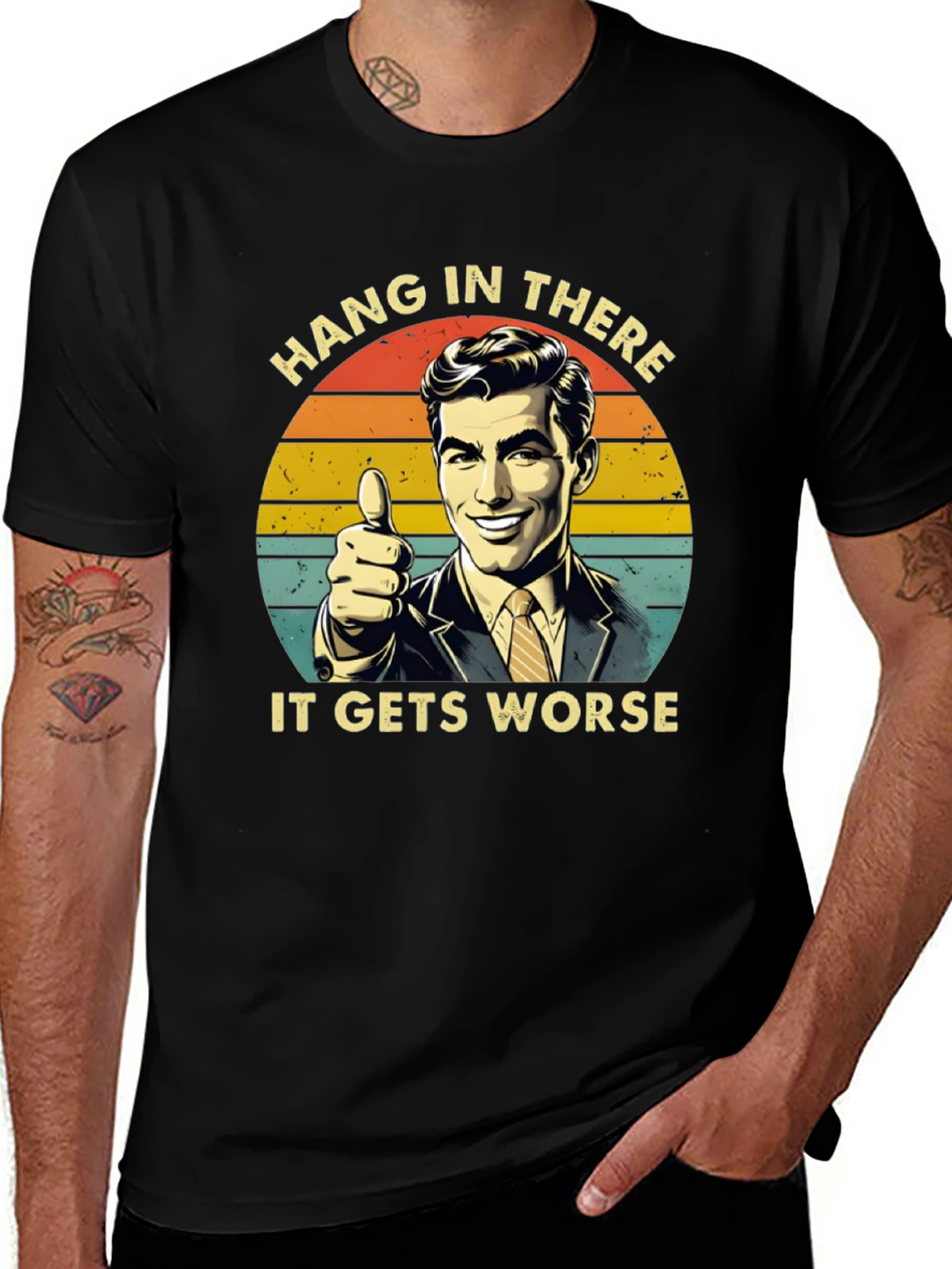 Hang In There T-Shirt - Retro Humor Tee
