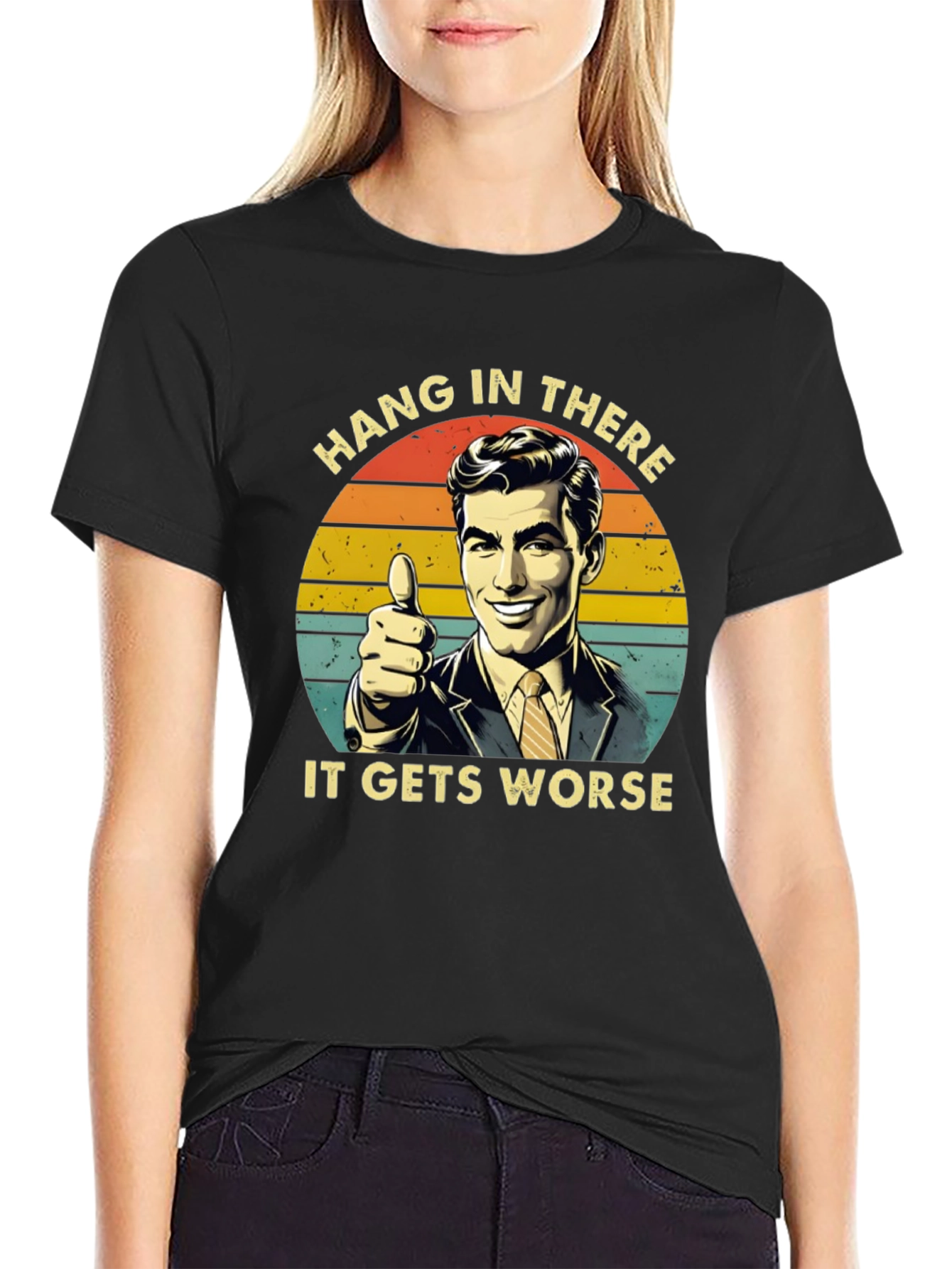 Hang In There T-Shirt - Retro Humor Tee