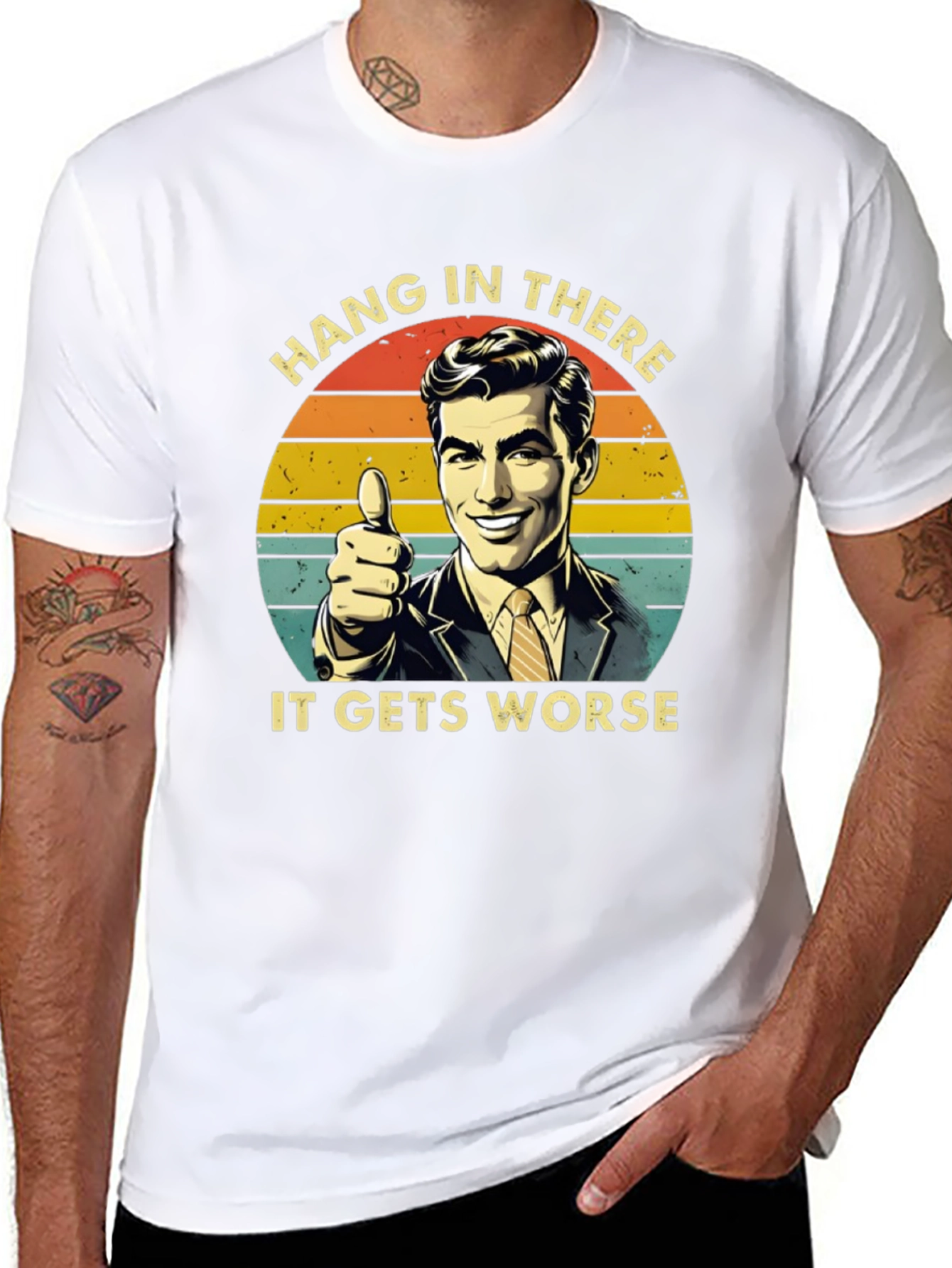 Hang In There T-Shirt - Retro Humor Tee