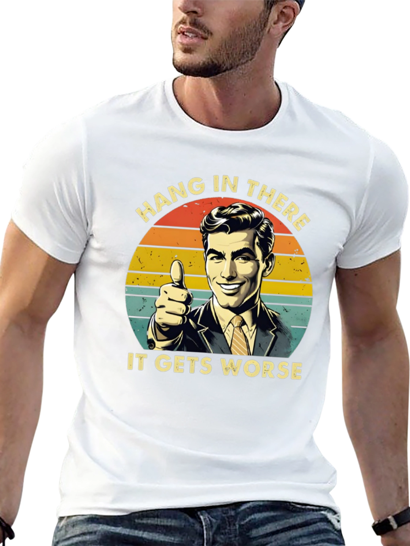 Hang In There T-Shirt - Retro Humor Tee