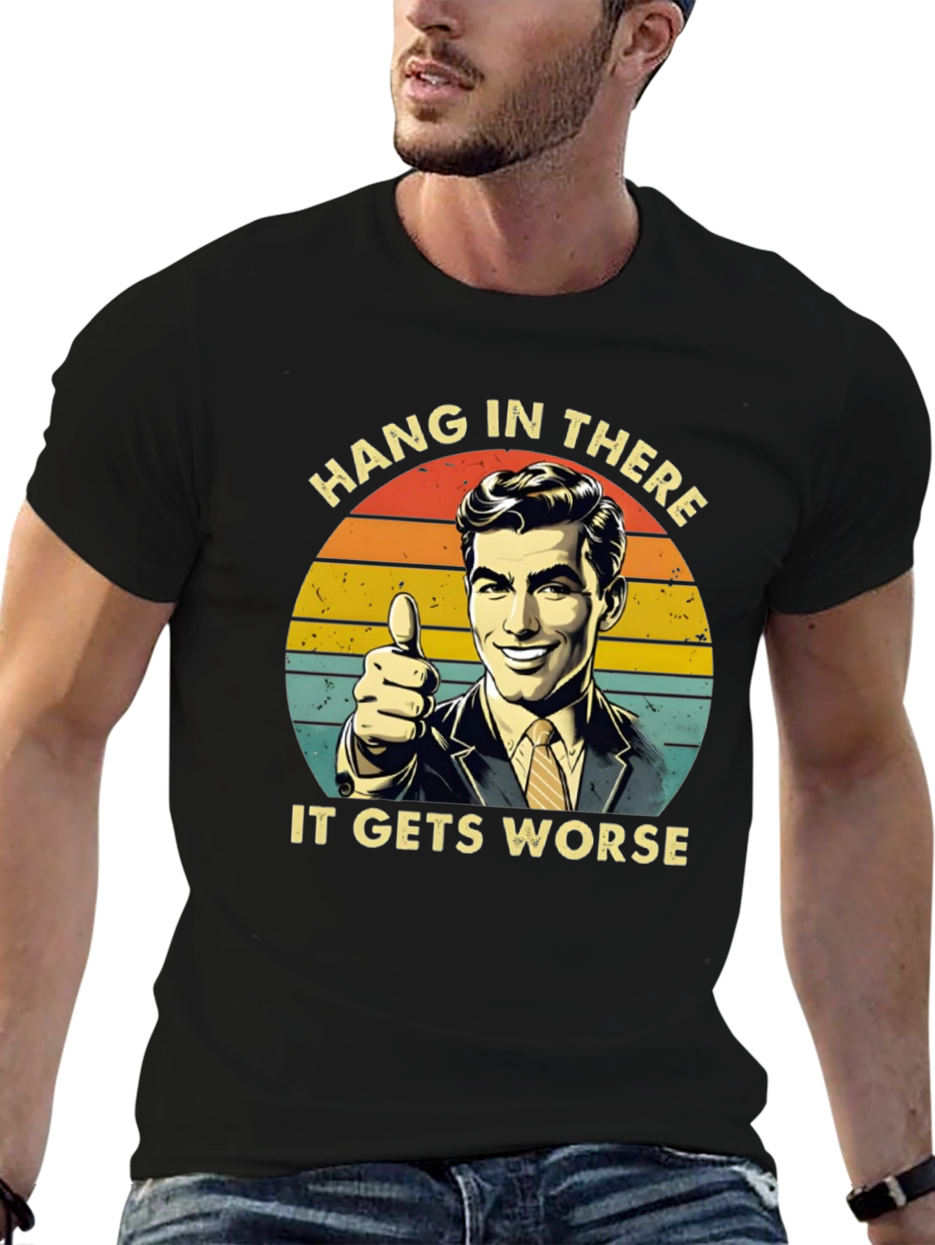 Hang In There T-Shirt - Retro Humor Tee