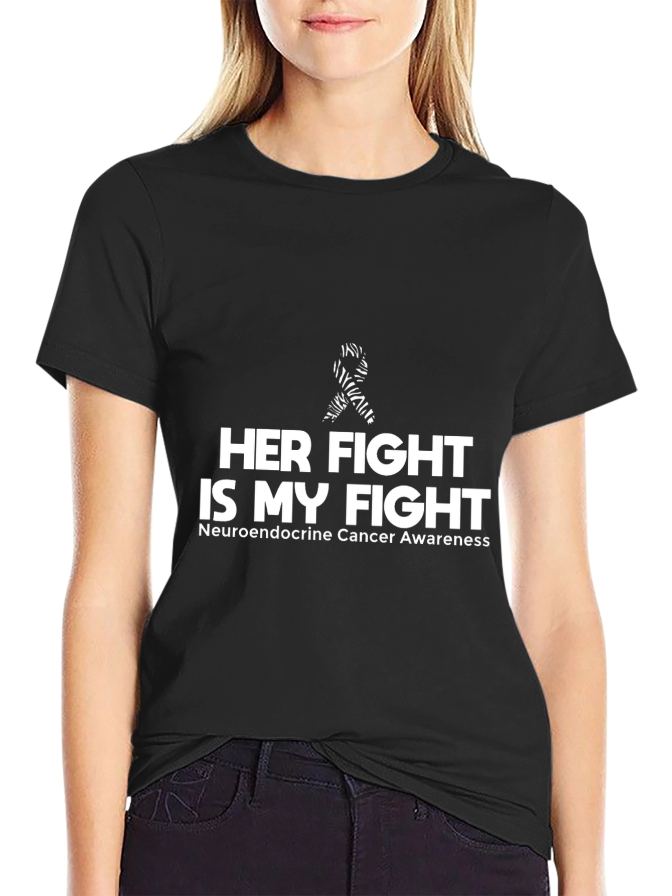 Her Fight is My Fight Neuroendocrine Cancer Awareness T-Shirt