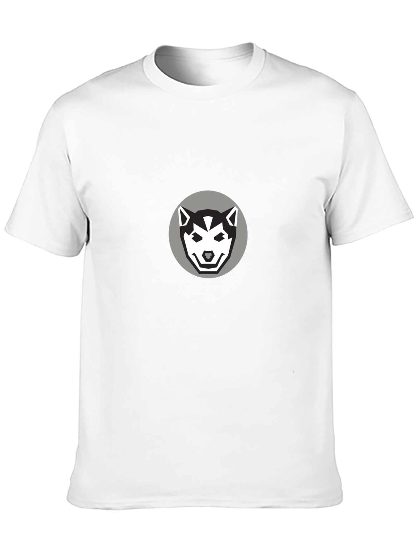 Husky Graphic Tee - Black Cotton T-Shirt