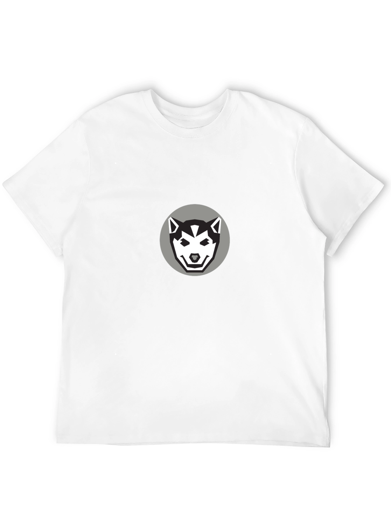 Husky Graphic Tee - Black Cotton T-Shirt