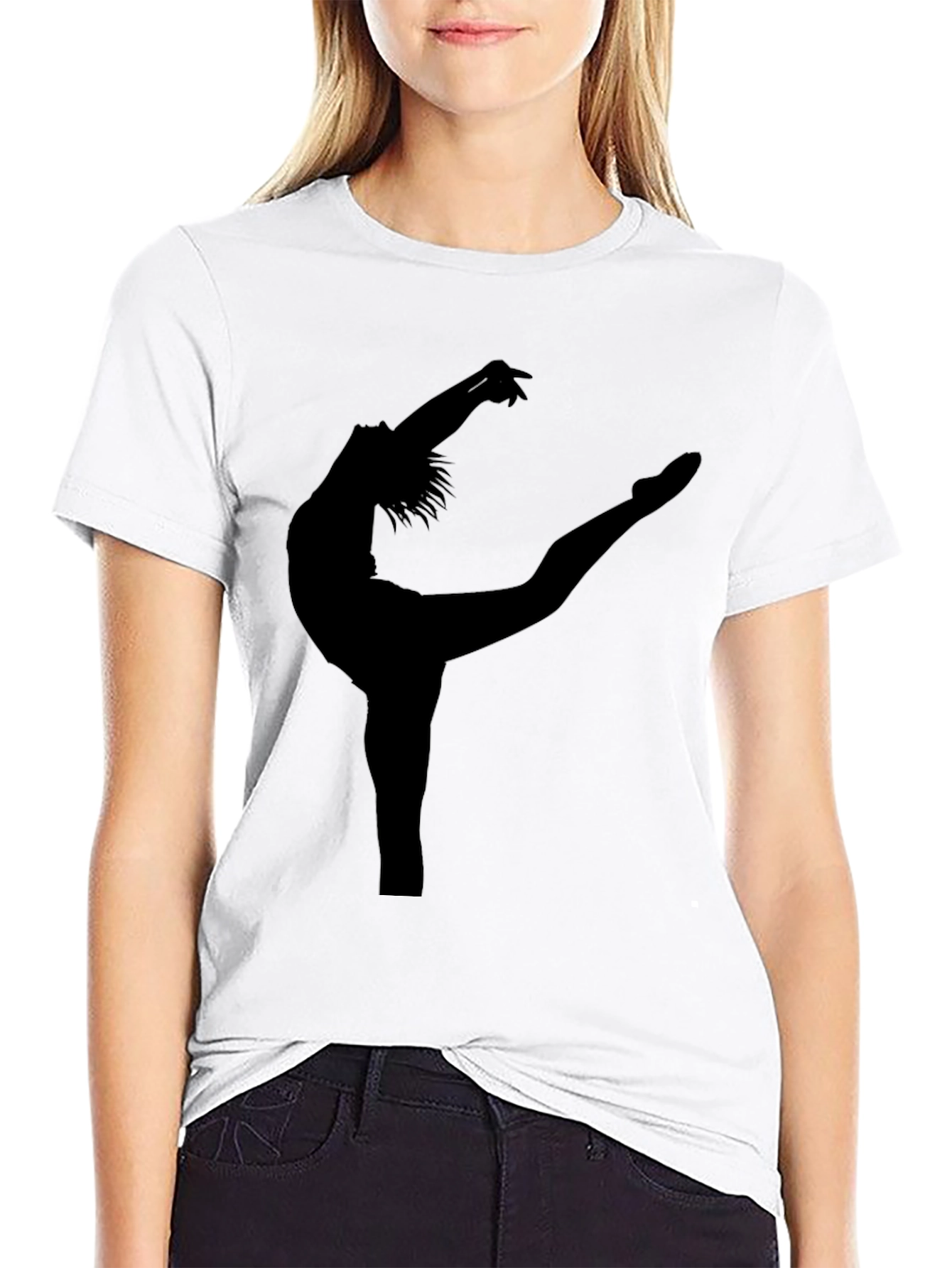 Black Dancer Silhouette Graphic Tee