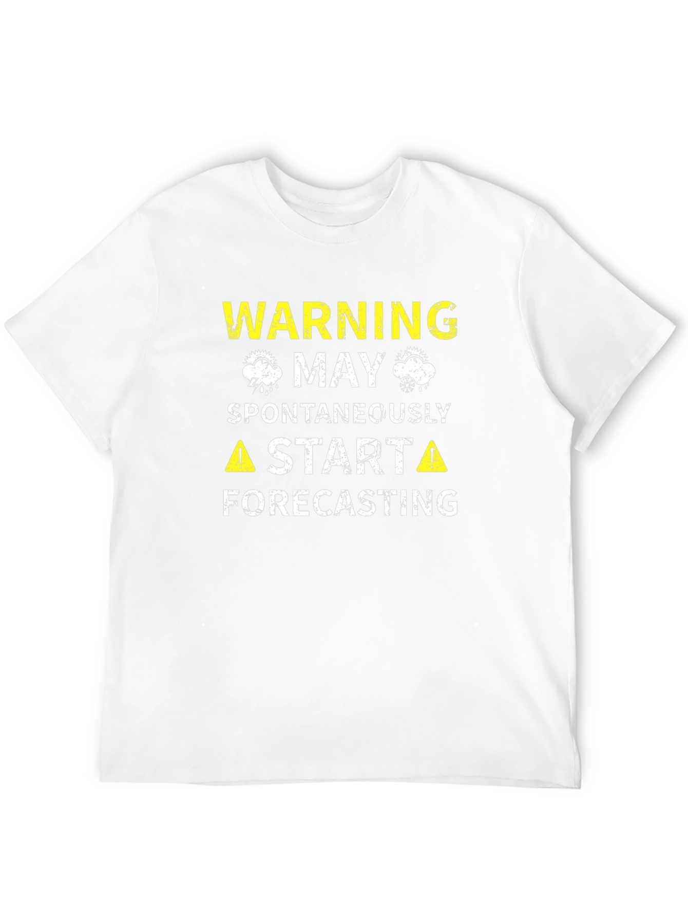 Warning May Spontaneously Start Forecasting Black T-Shirt