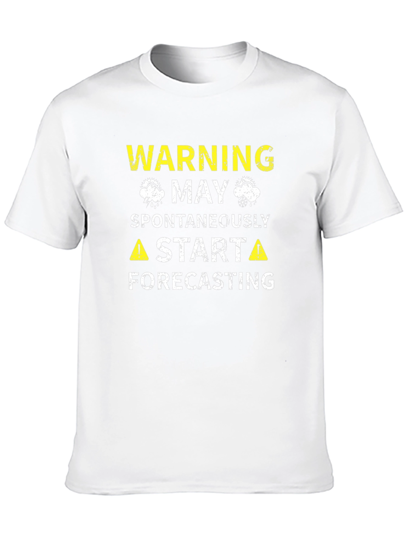 Warning May Spontaneously Start Forecasting Black T-Shirt