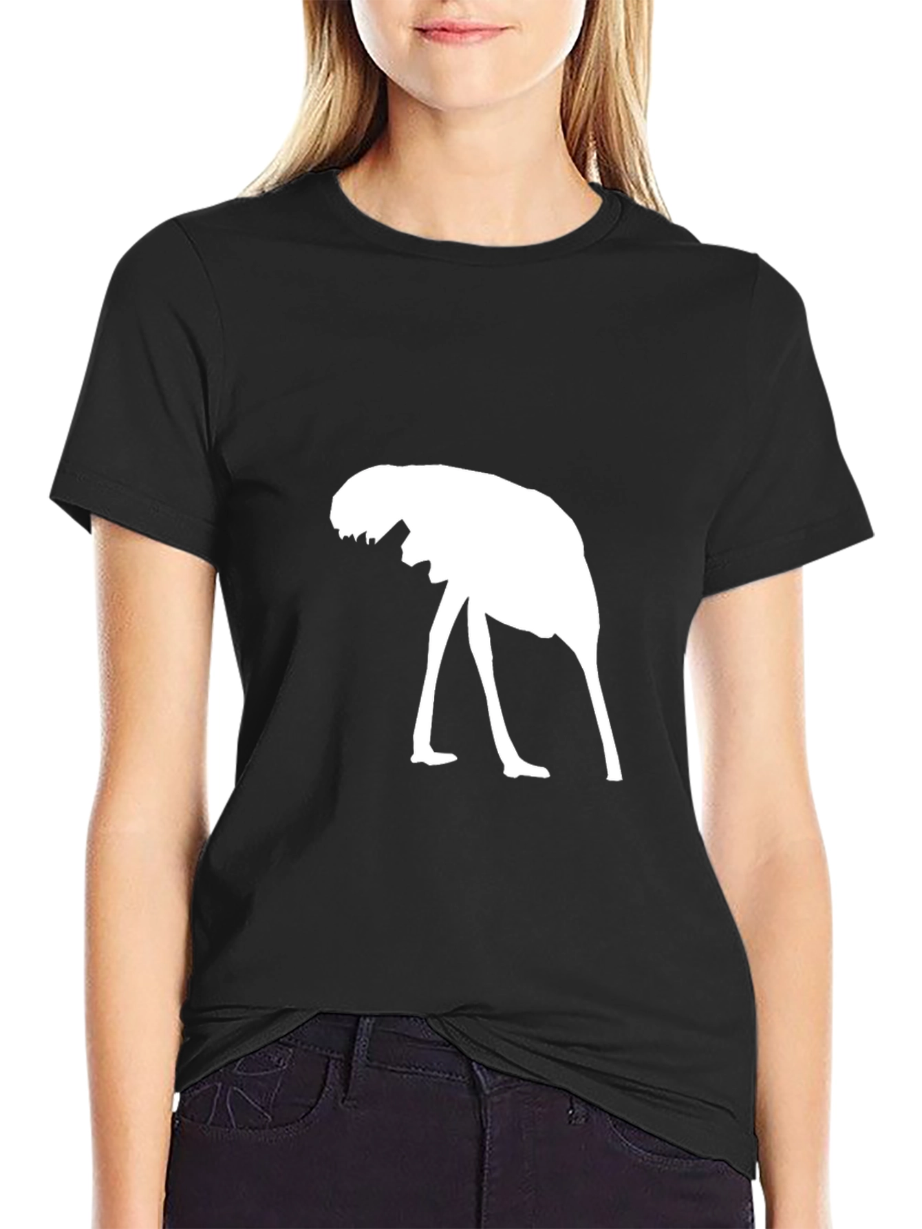 Ostrich Silhouette Black T-Shirt