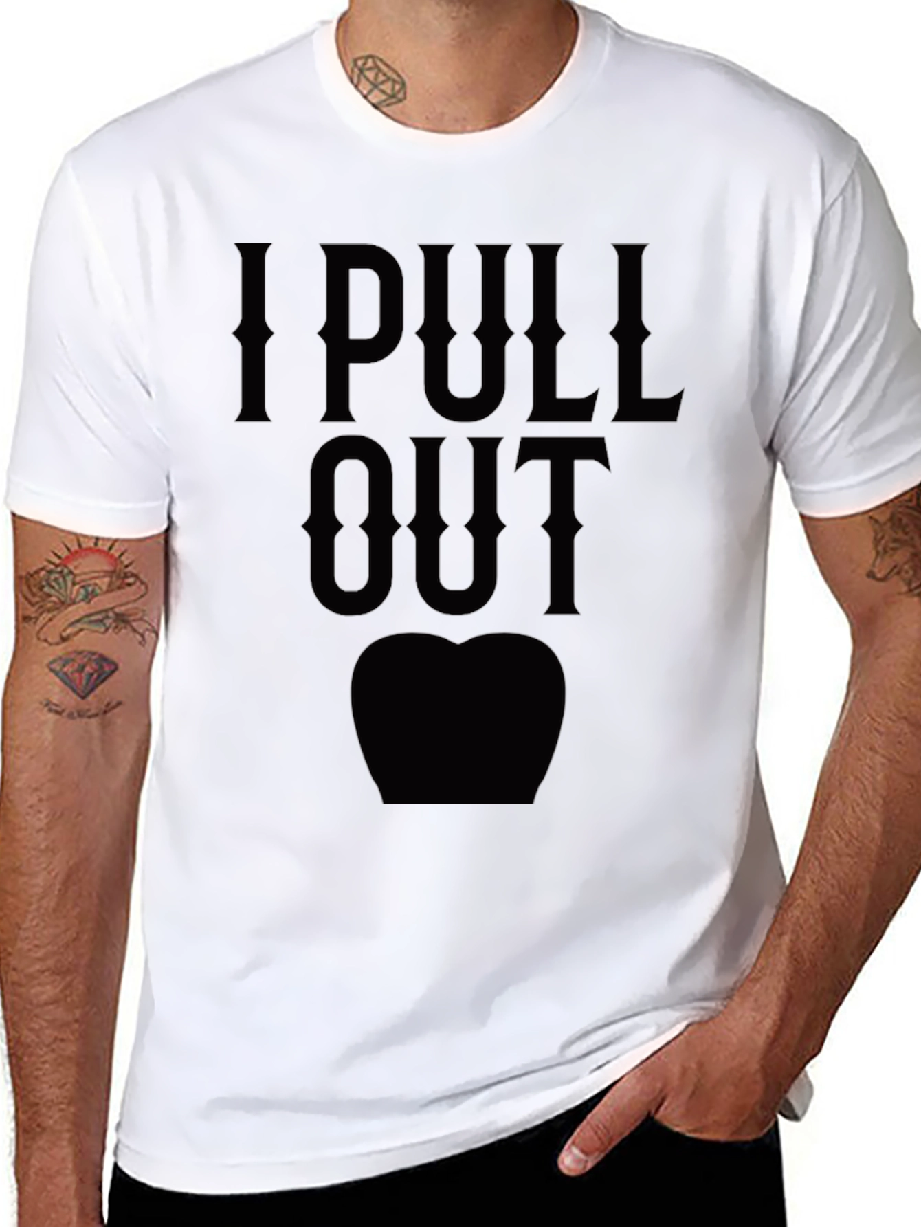 I Pull Out Tooth Dentist Humor Black T-Shirt
