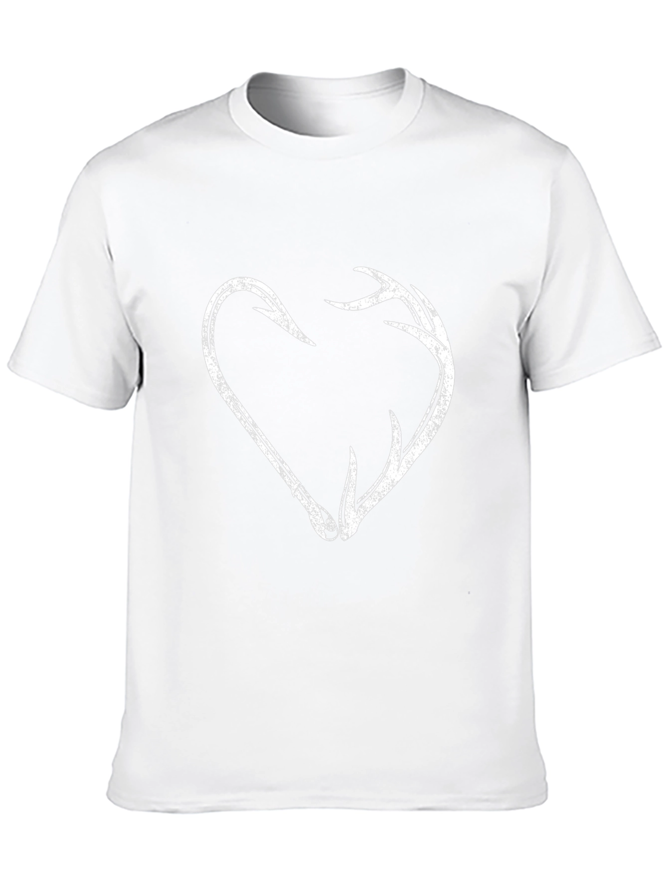 Fishing Hook and Antler Heart Graphic T-Shirt