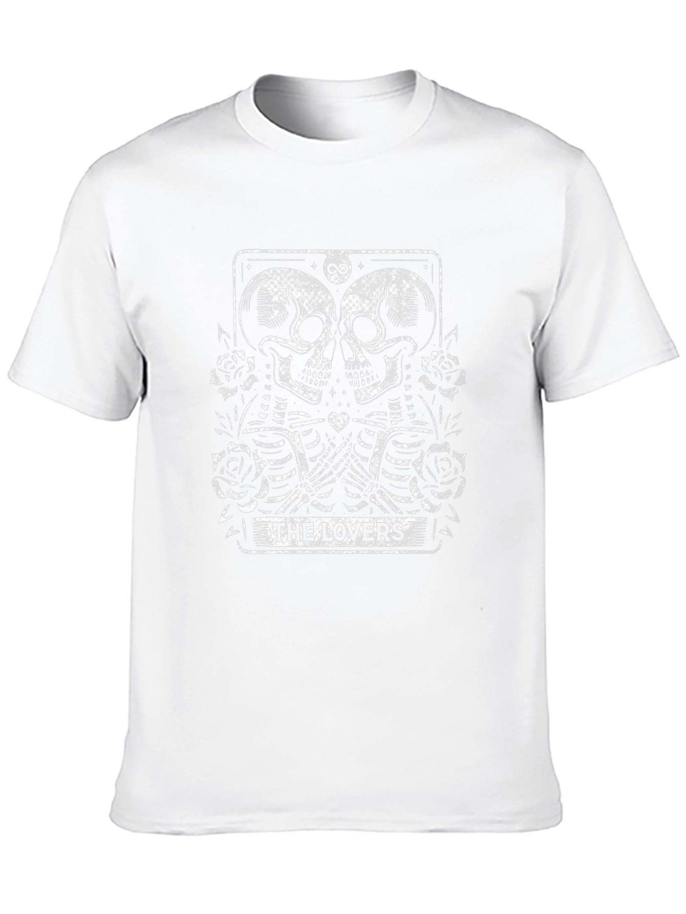 The Lovers Skeleton Tarot Card Graphic T-Shirt