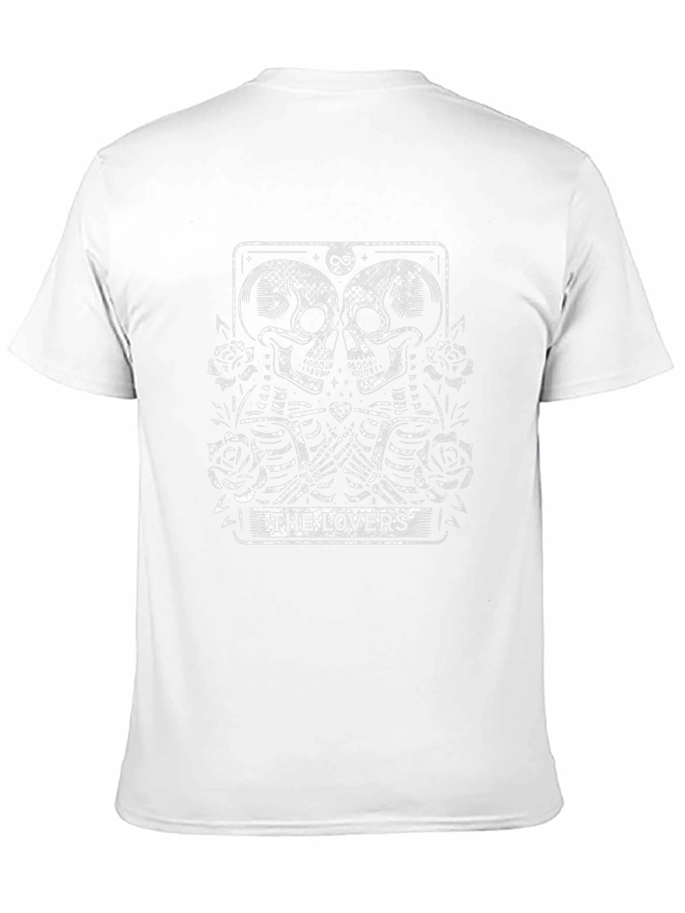 The Lovers Skeleton Tarot Card Graphic T-Shirt
