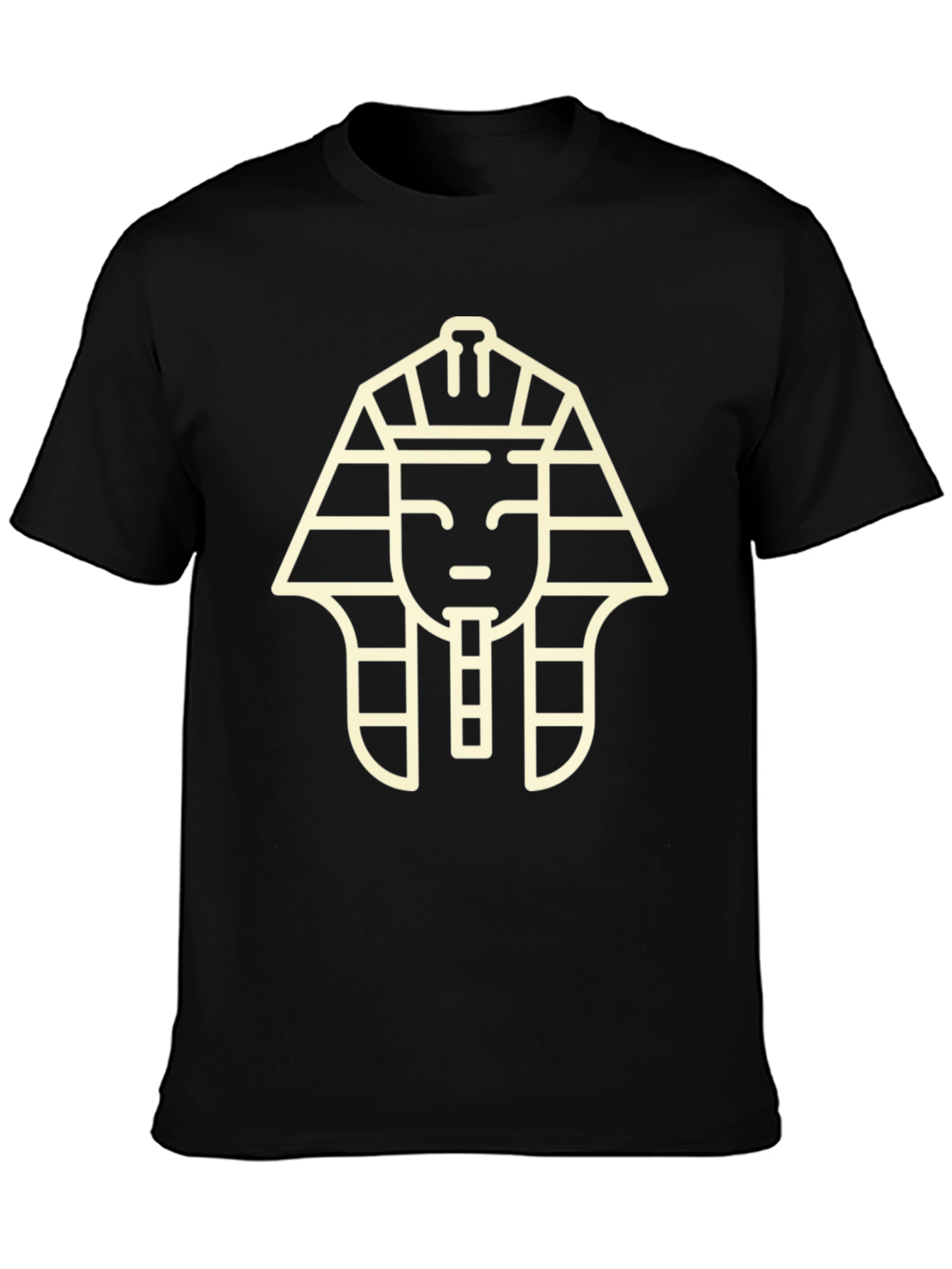 Egyptian Pharaoh Graphic Tee - Black Crew Neck