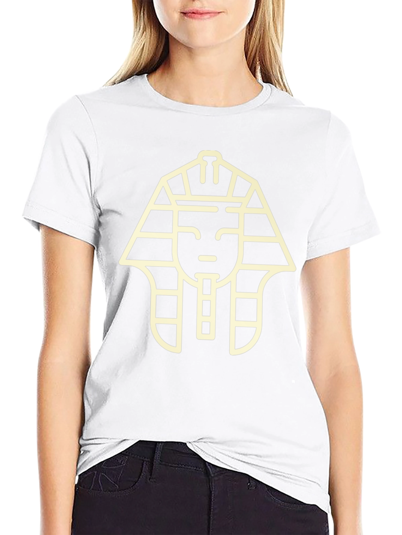 Egyptian Pharaoh Graphic Tee - Black Crew Neck
