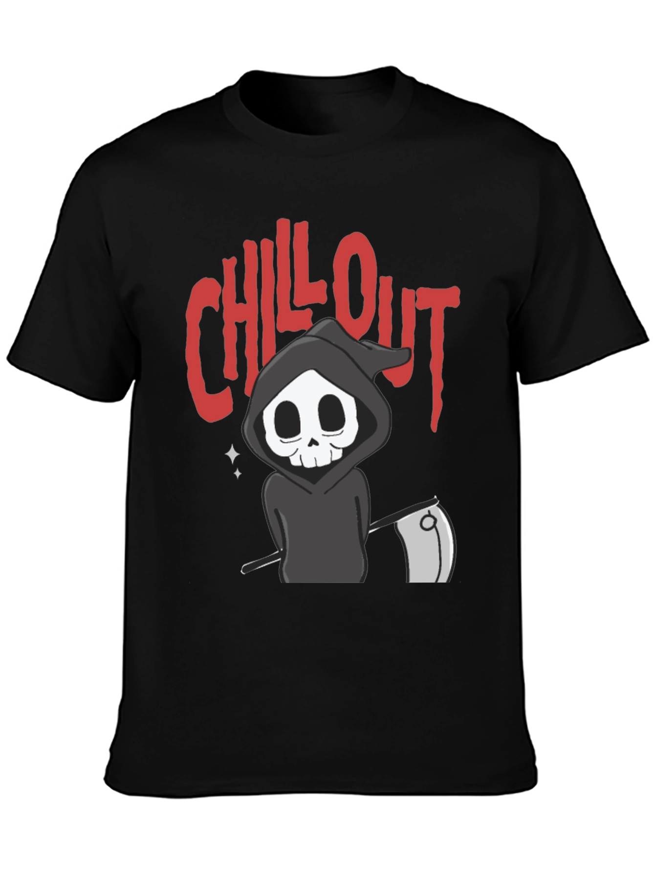 Chill Out Grim Reaper Graphic T-Shirt