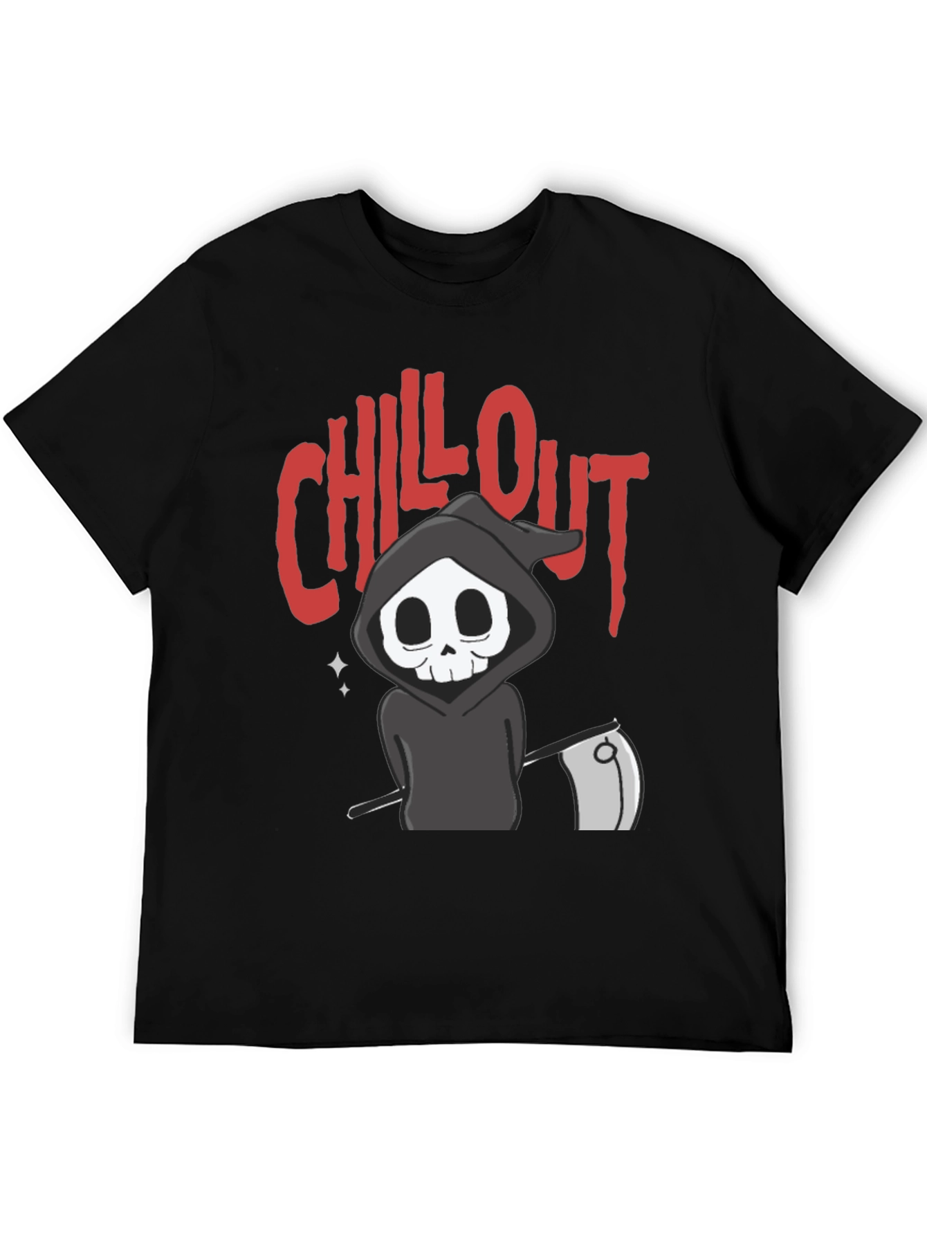 Chill Out Grim Reaper Graphic T-Shirt