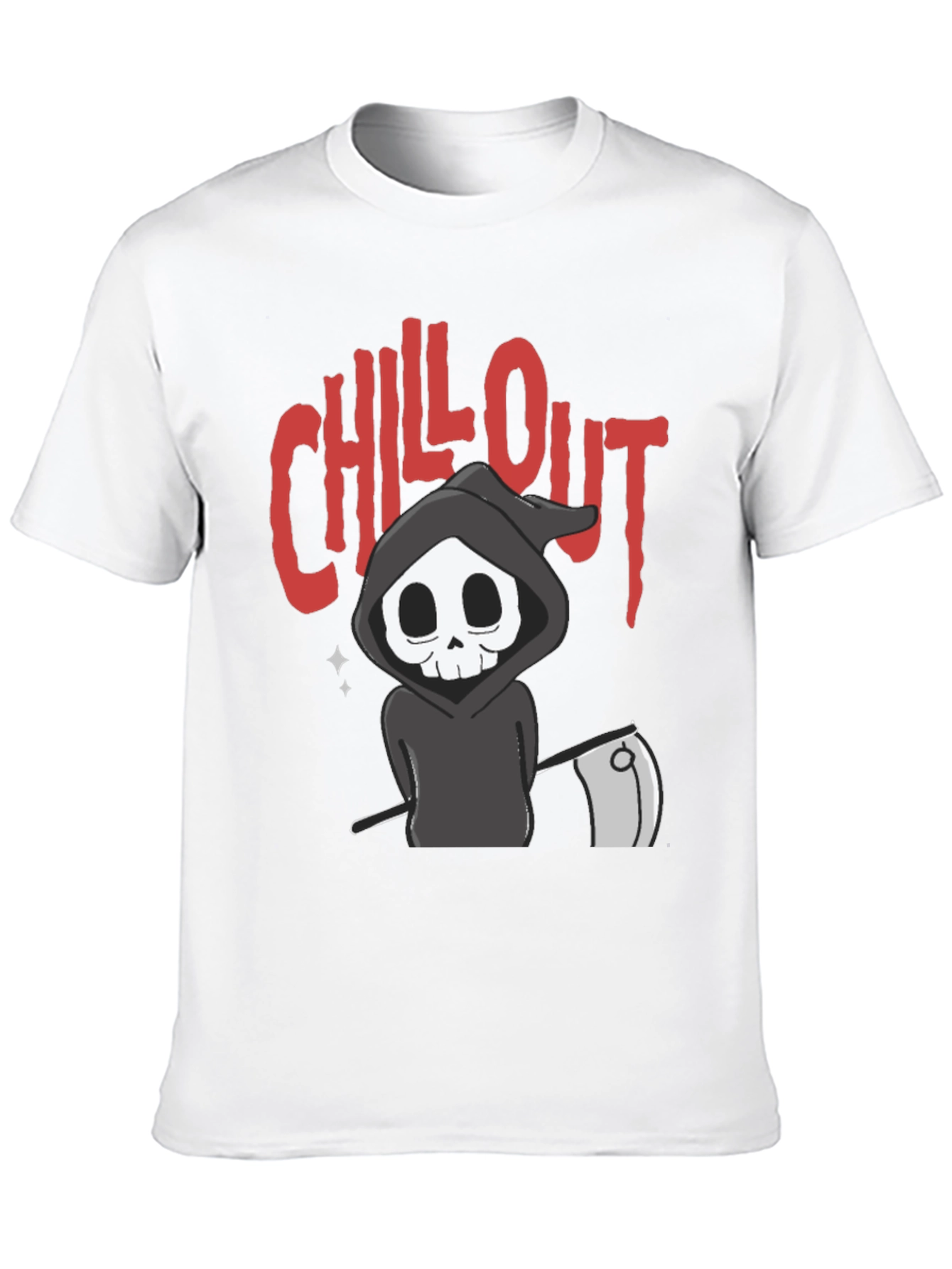 Chill Out Grim Reaper Graphic T-Shirt