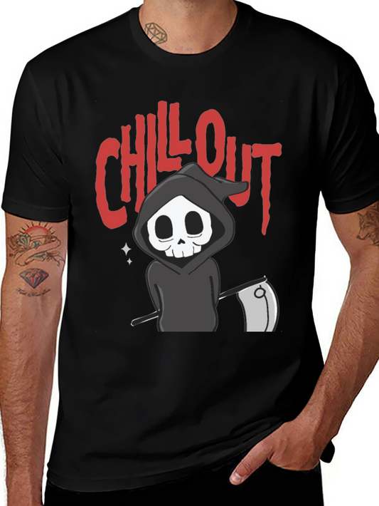 Chill Out Grim Reaper Graphic T-Shirt