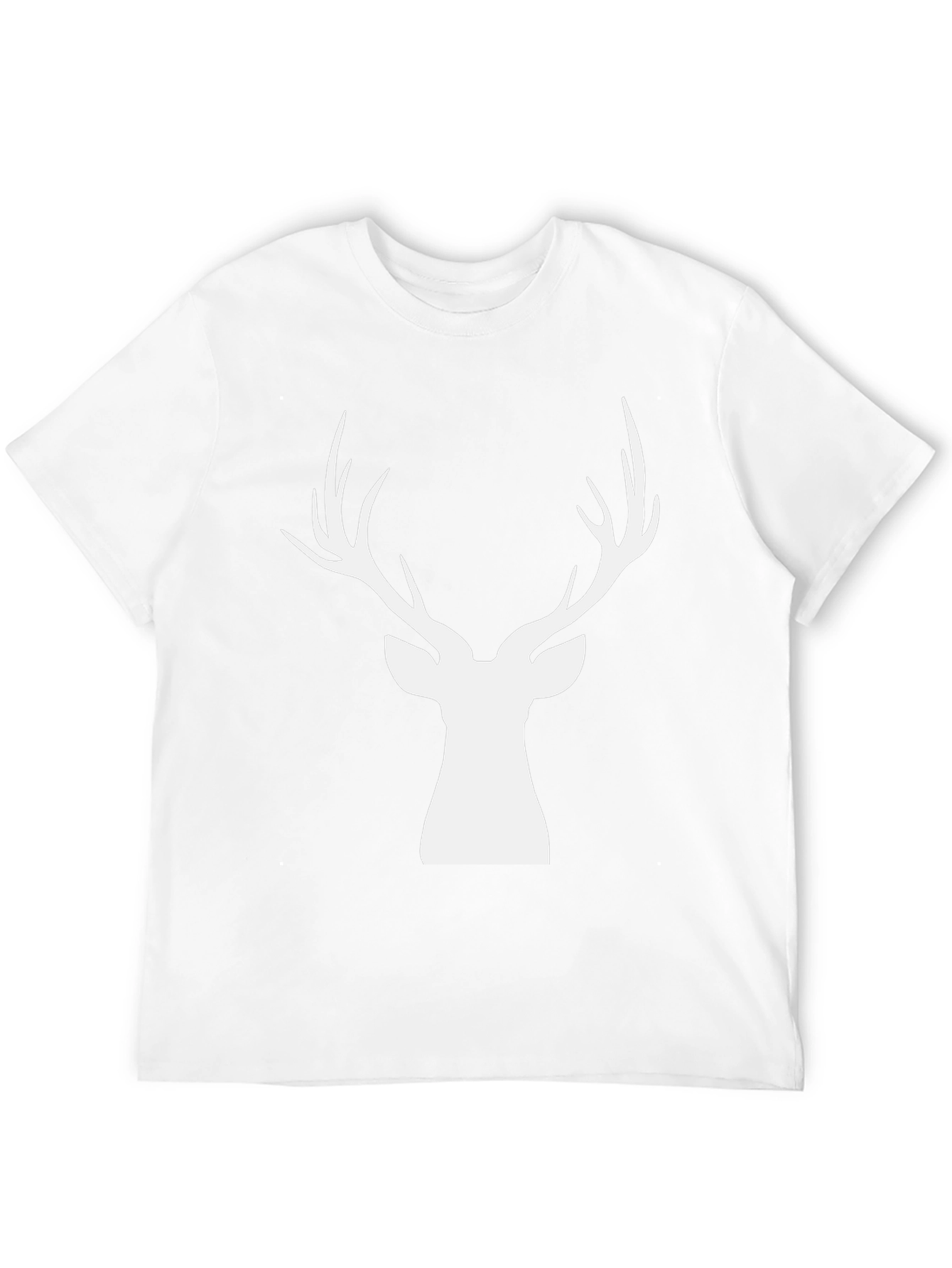 Stylish Deer Head Graphic Tee - Black