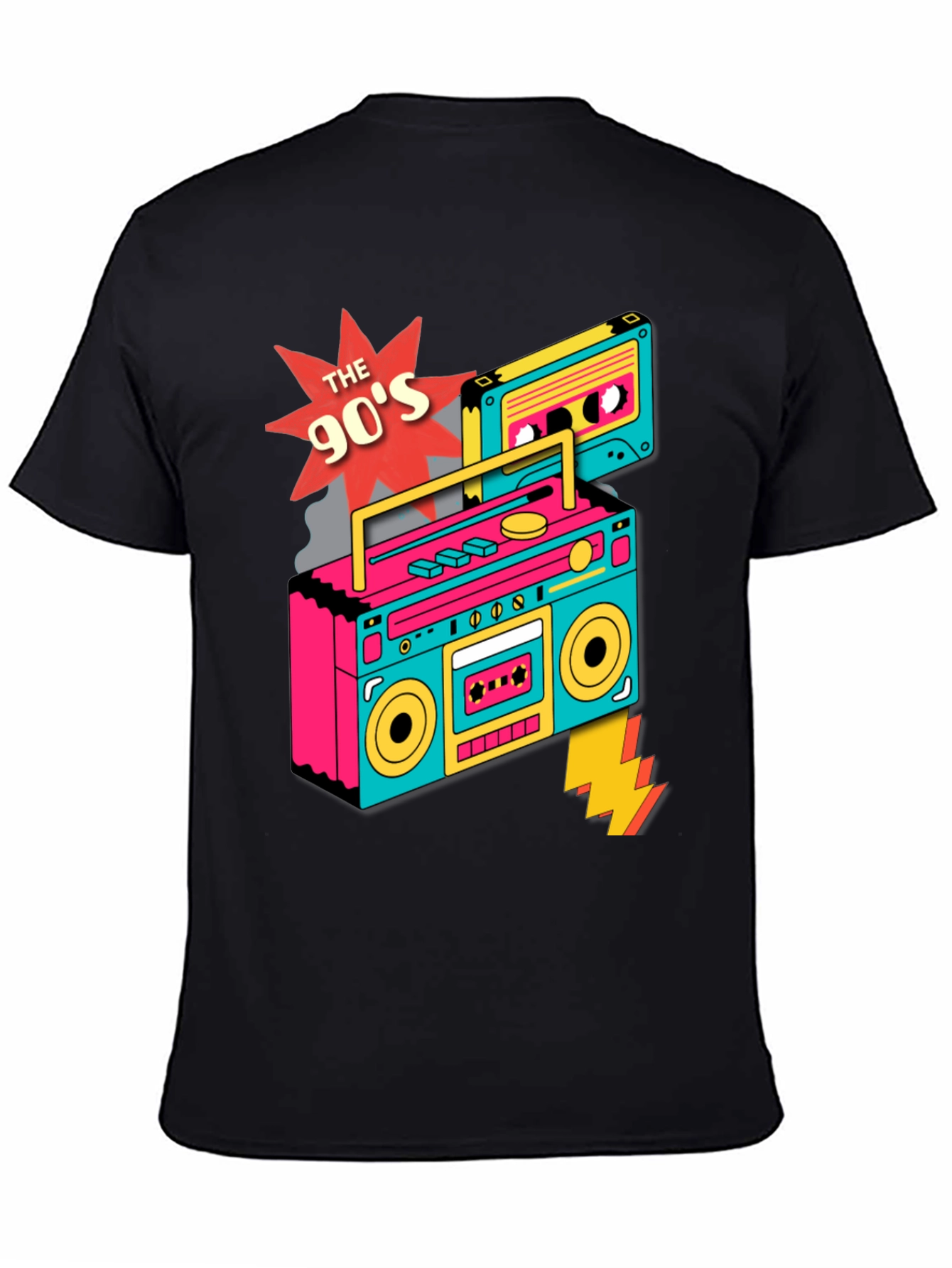 90s Boombox Graphic T-Shirt - Retro Style