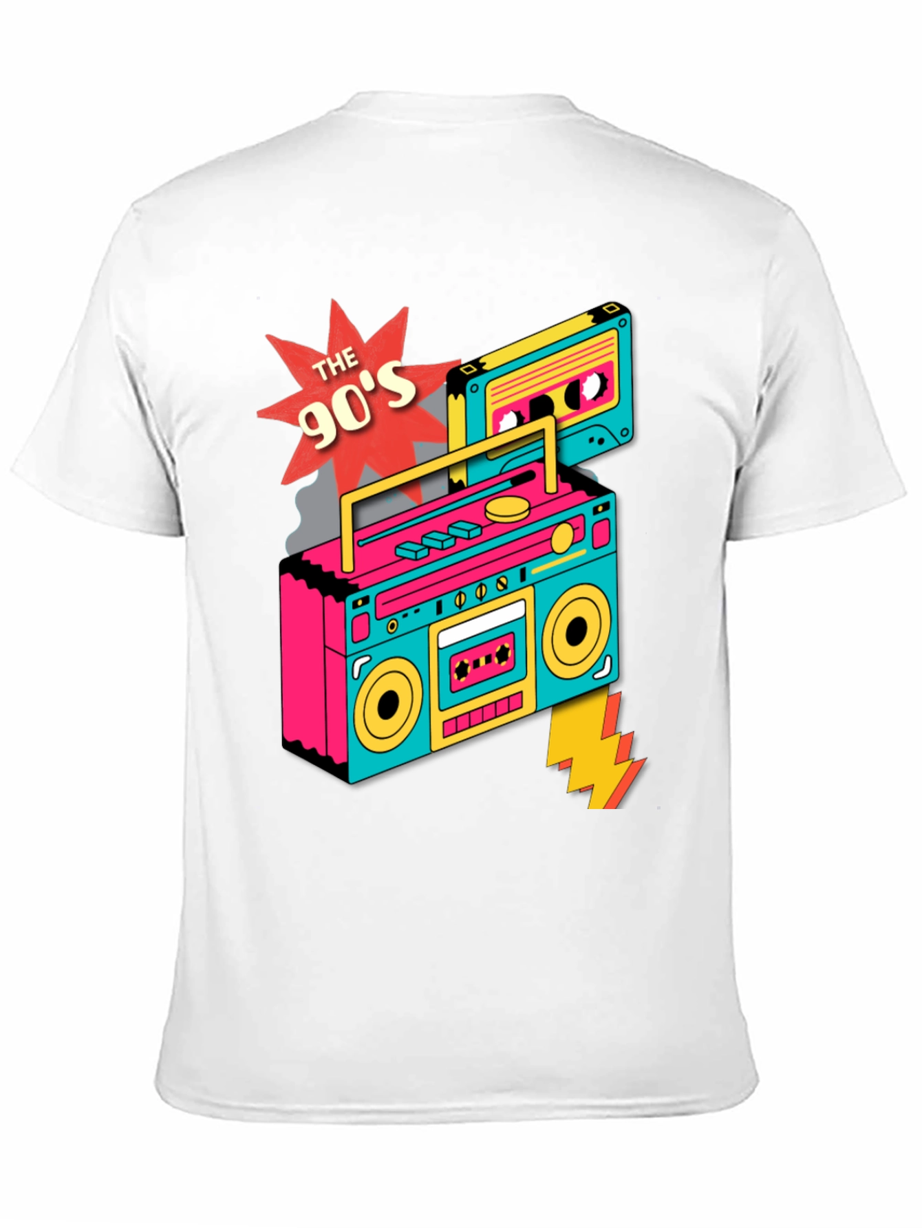 90s Boombox Graphic T-Shirt - Retro Style