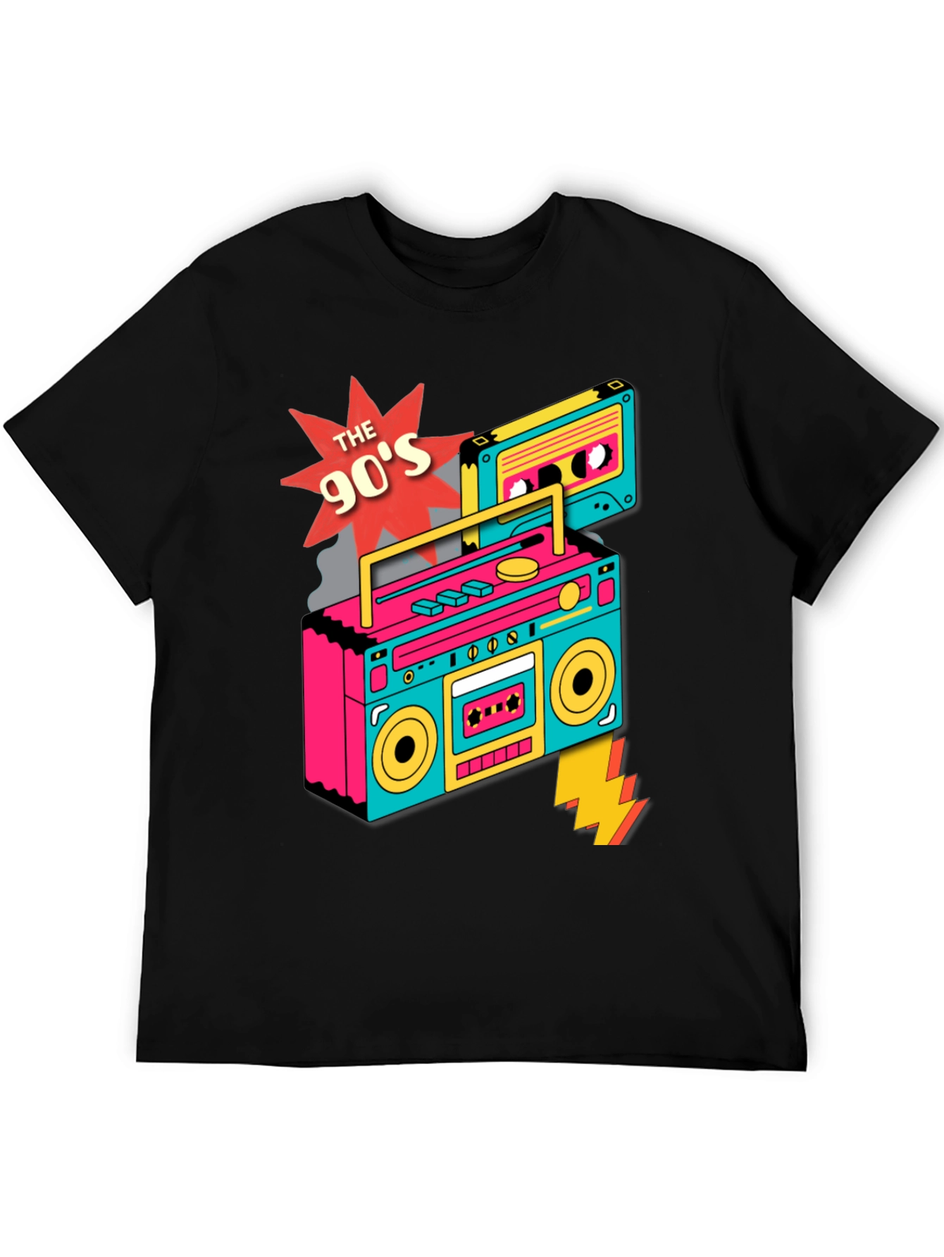 90s Boombox Graphic T-Shirt - Retro Style