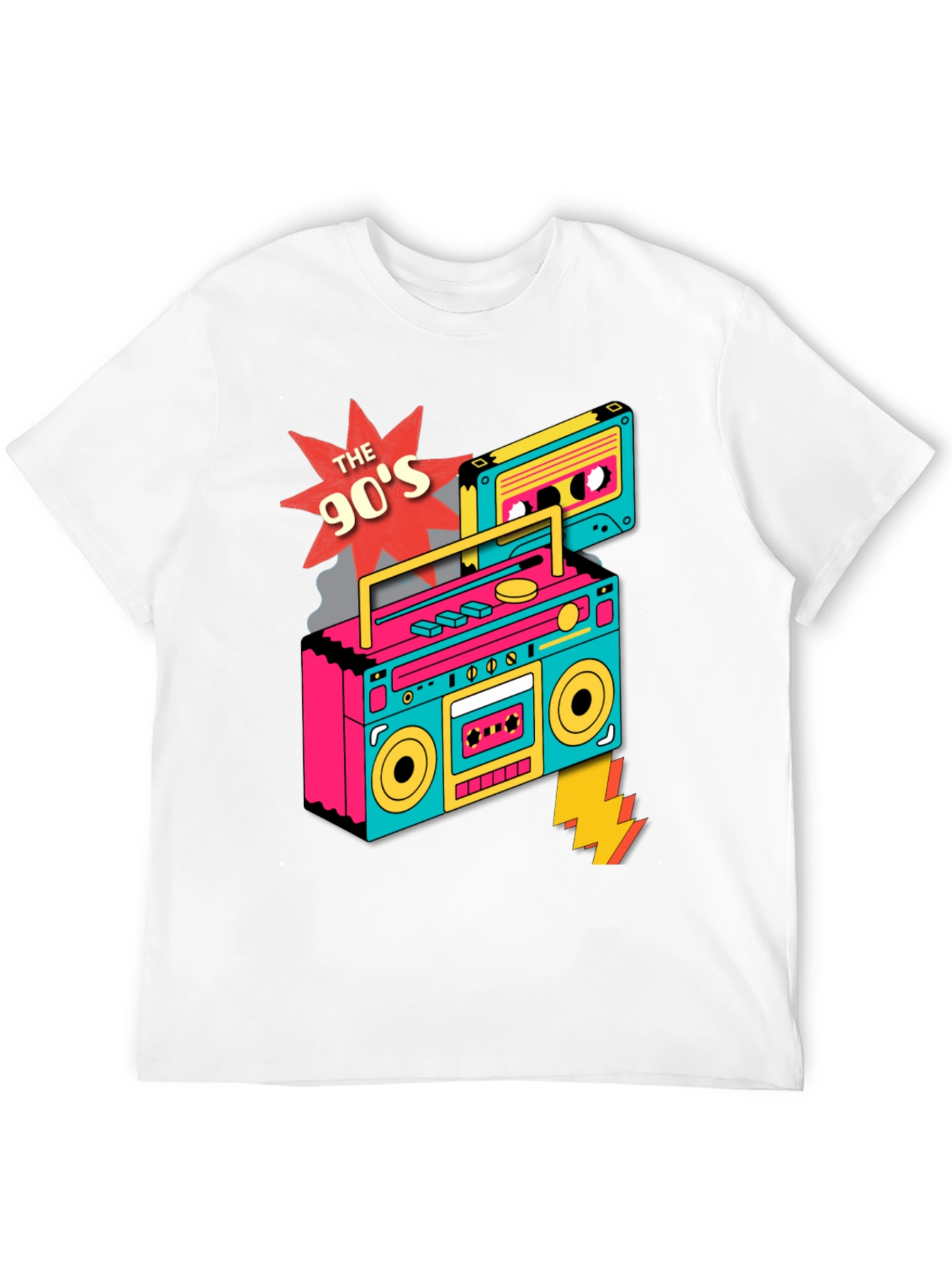 90s Boombox Graphic T-Shirt - Retro Style