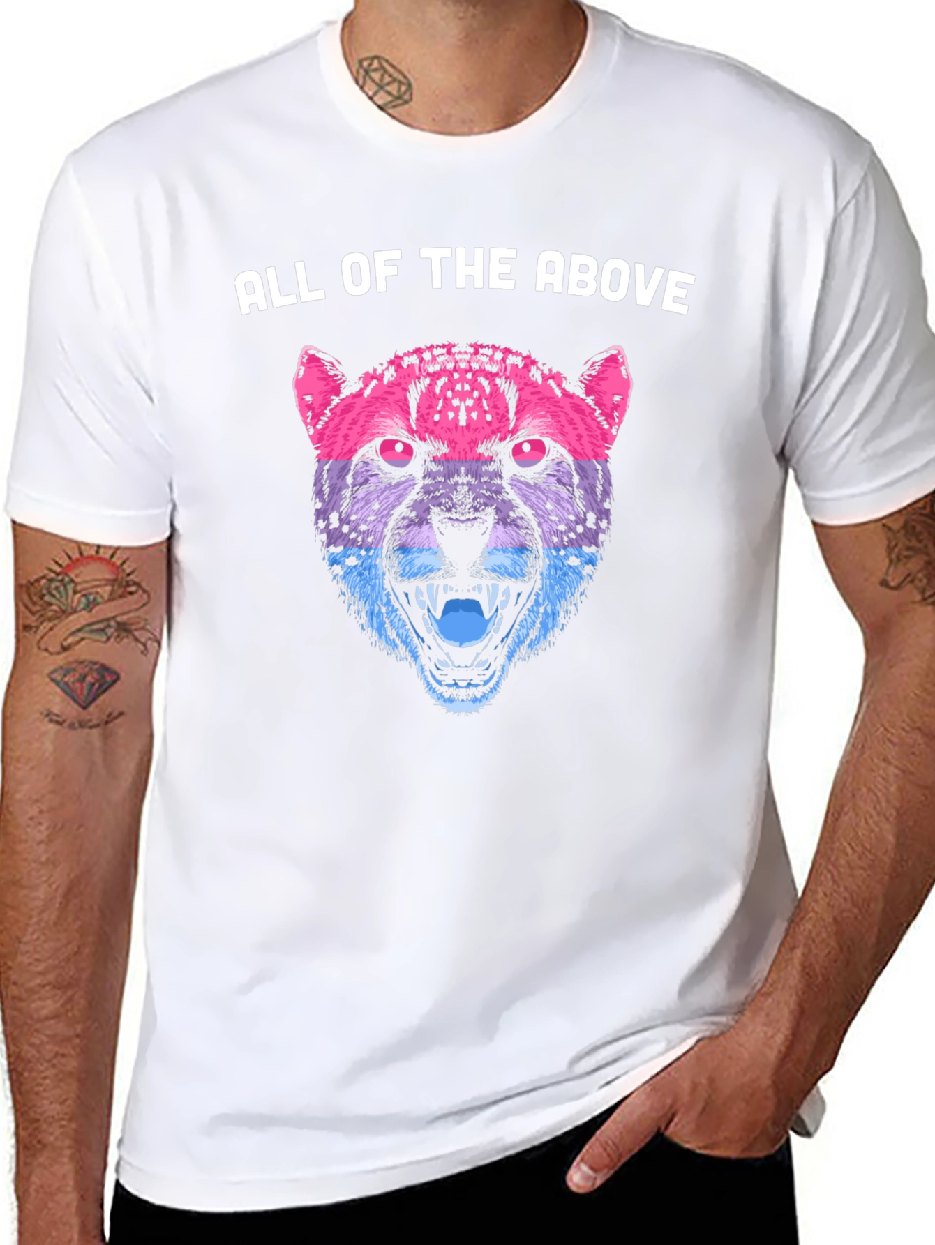 Bisexual Pride Cheetah Graphic T-Shirt