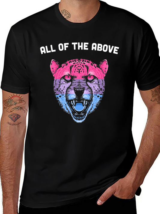 Bisexual Pride Cheetah Graphic T-Shirt