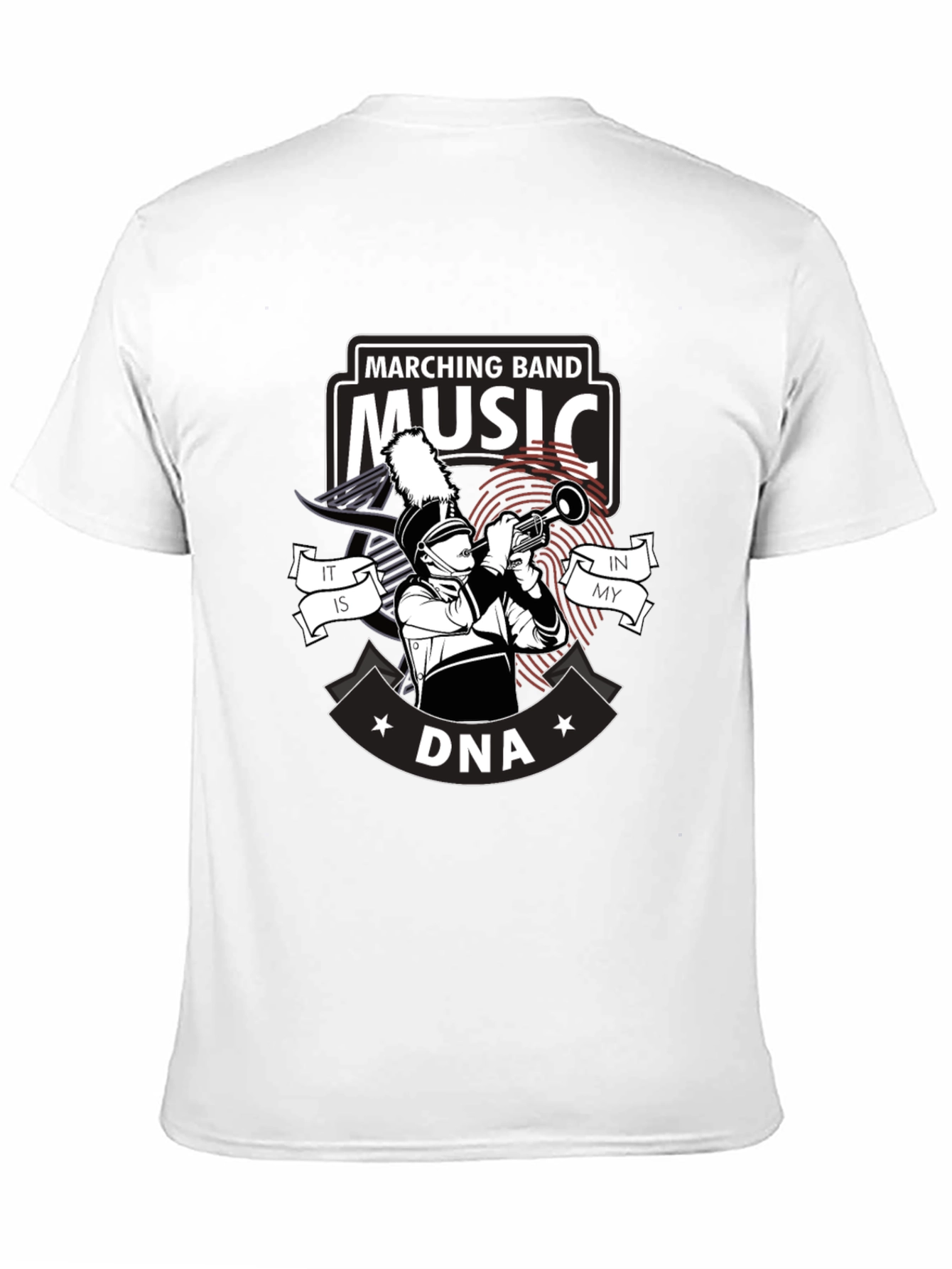 Marching Band Music DNA Black T-Shirt