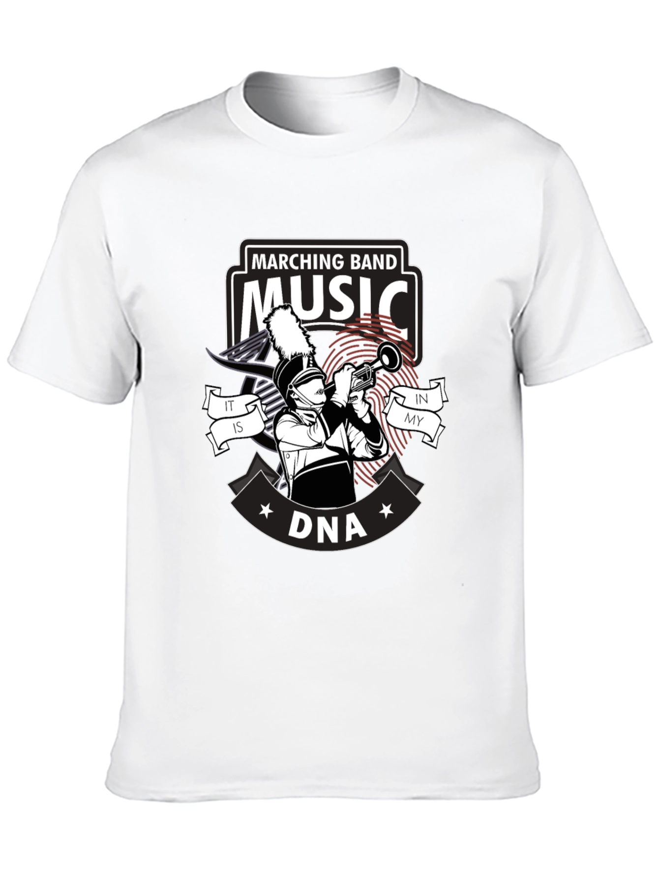 Marching Band Music DNA Black T-Shirt