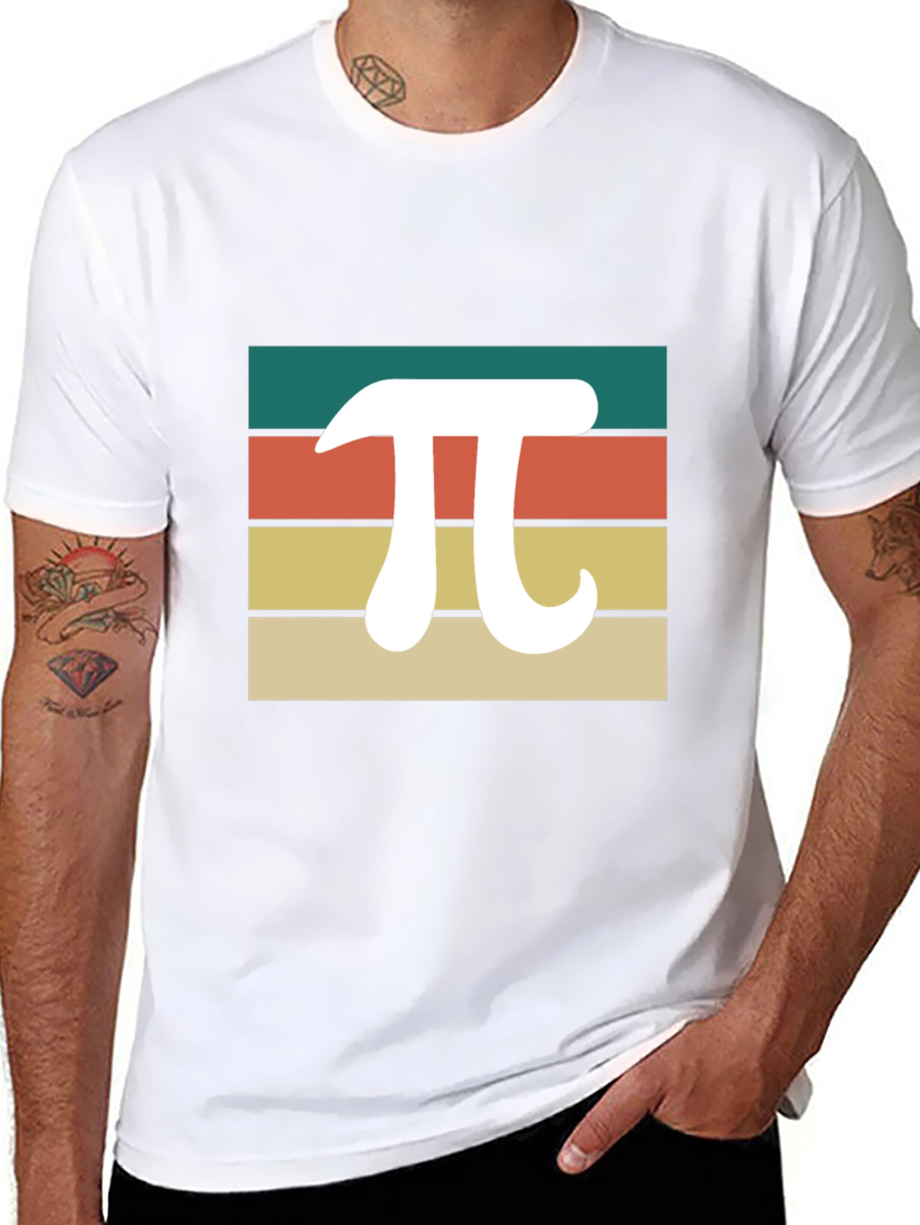 Retro Pi Symbol Graphic Tee - Math Lover T-Shirt