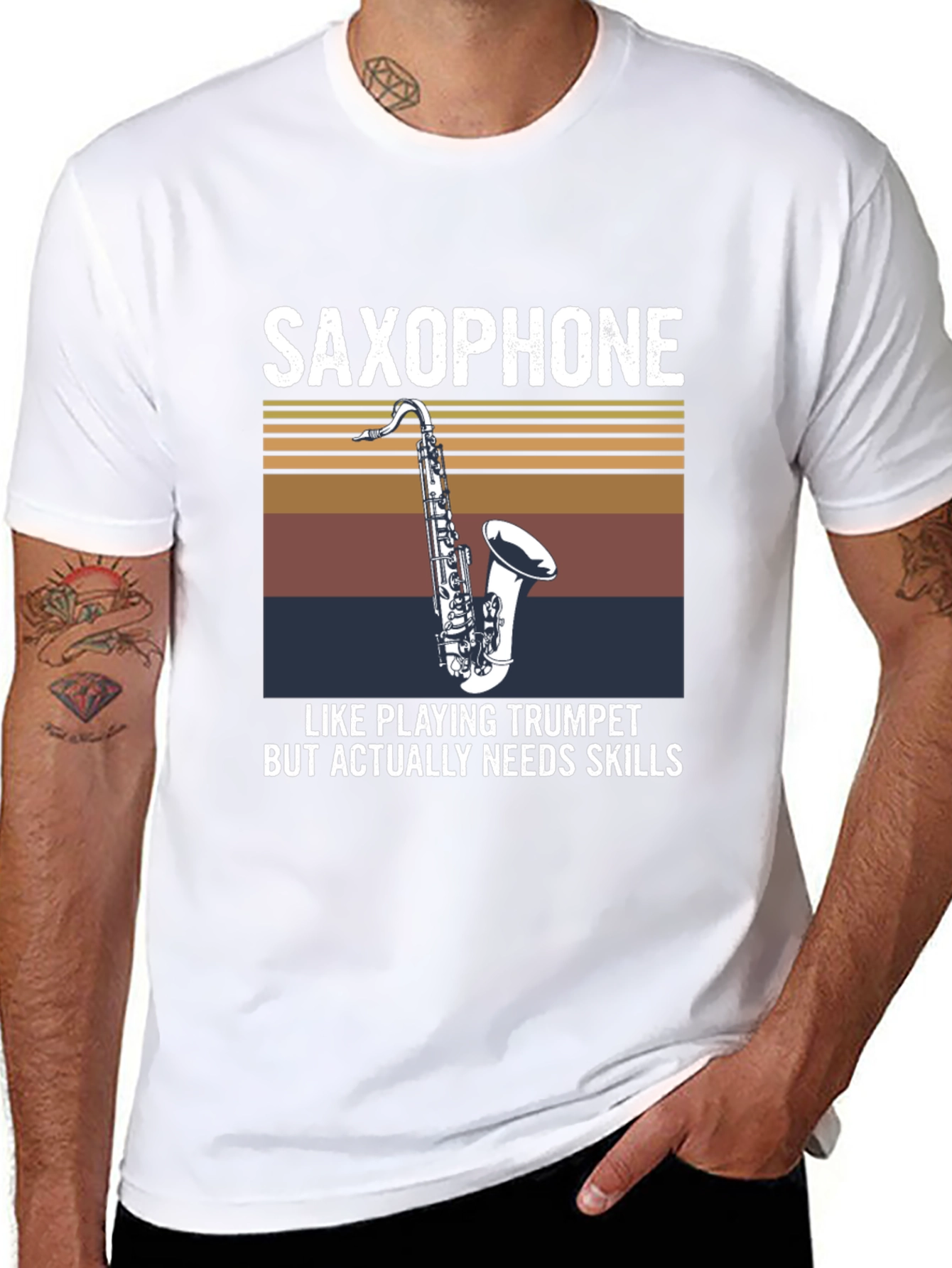 Saxophone Skills T-Shirt - Musician Humor Tee