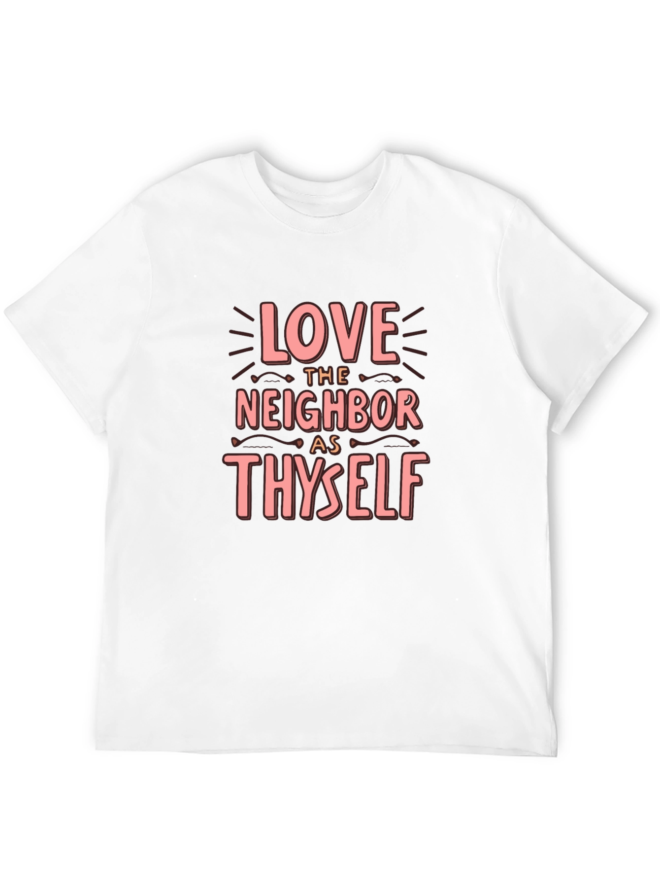 Love Thy Neighbor T-Shirt - Black Crew Neck