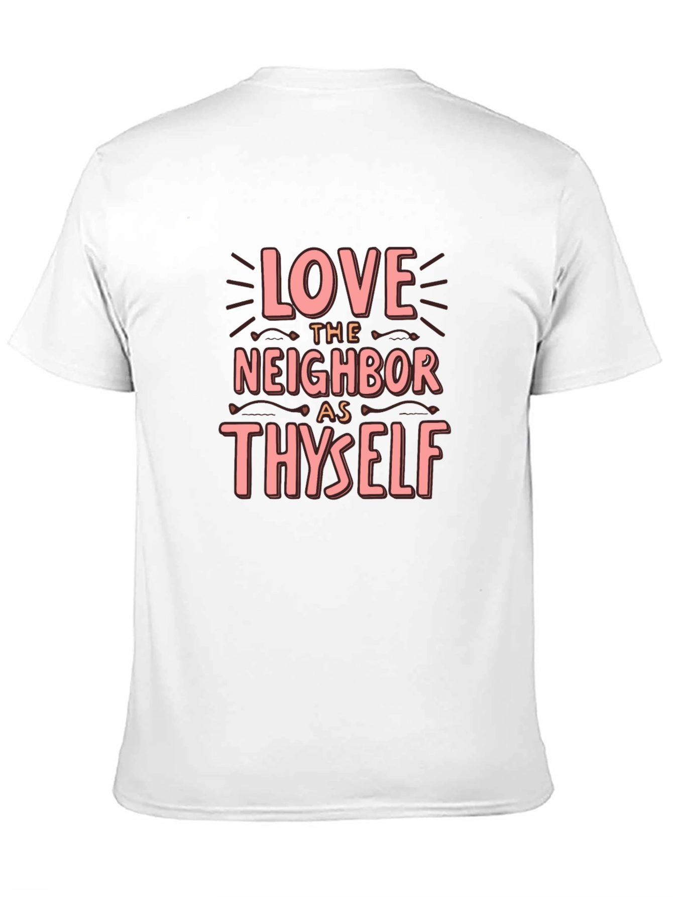 Love Thy Neighbor T-Shirt - Black Crew Neck