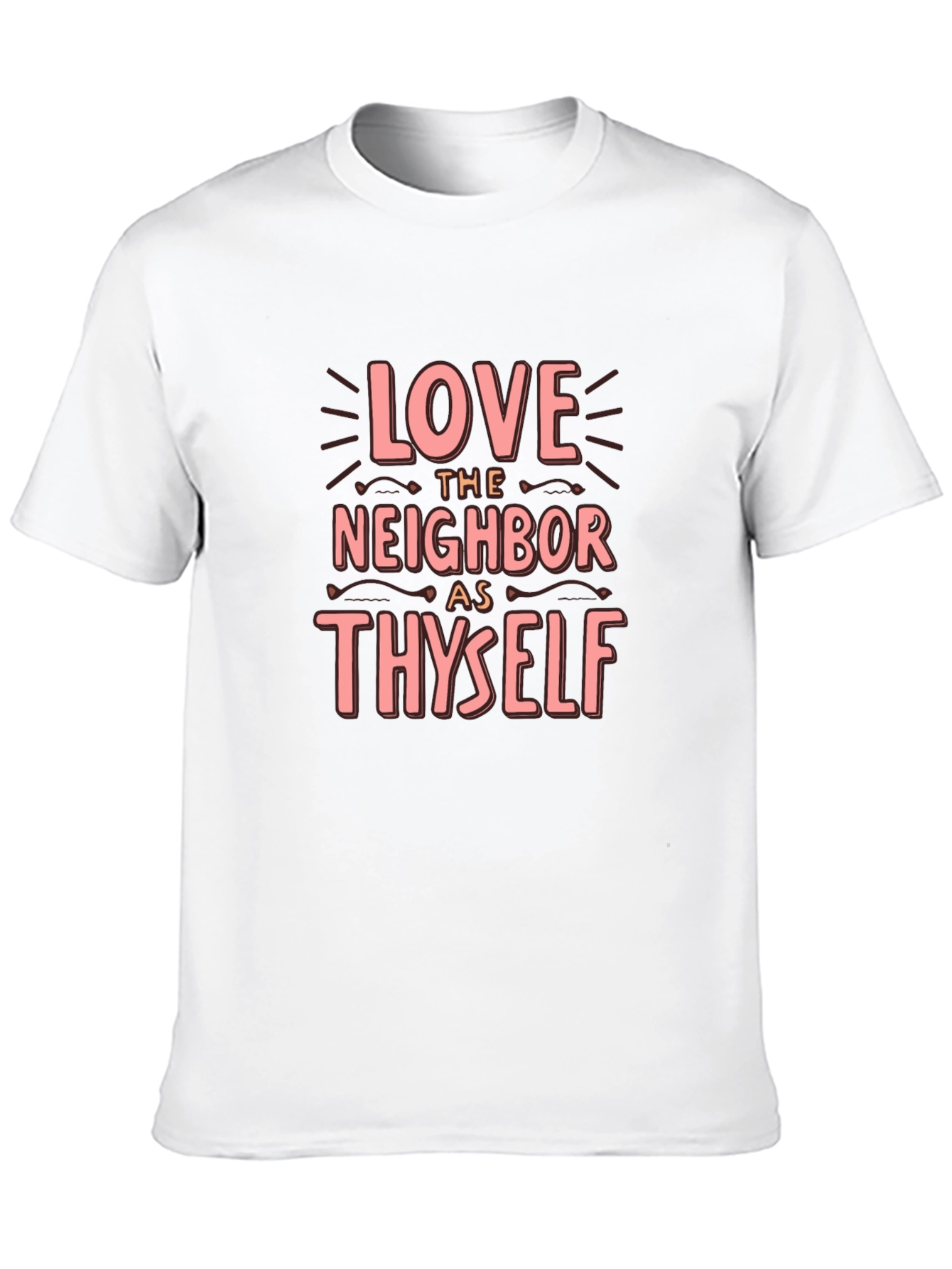 Love Thy Neighbor T-Shirt - Black Crew Neck