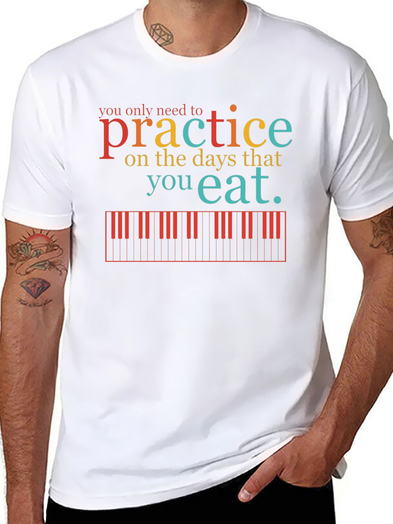 Practice Piano T-Shirt - Music Lover Tee
