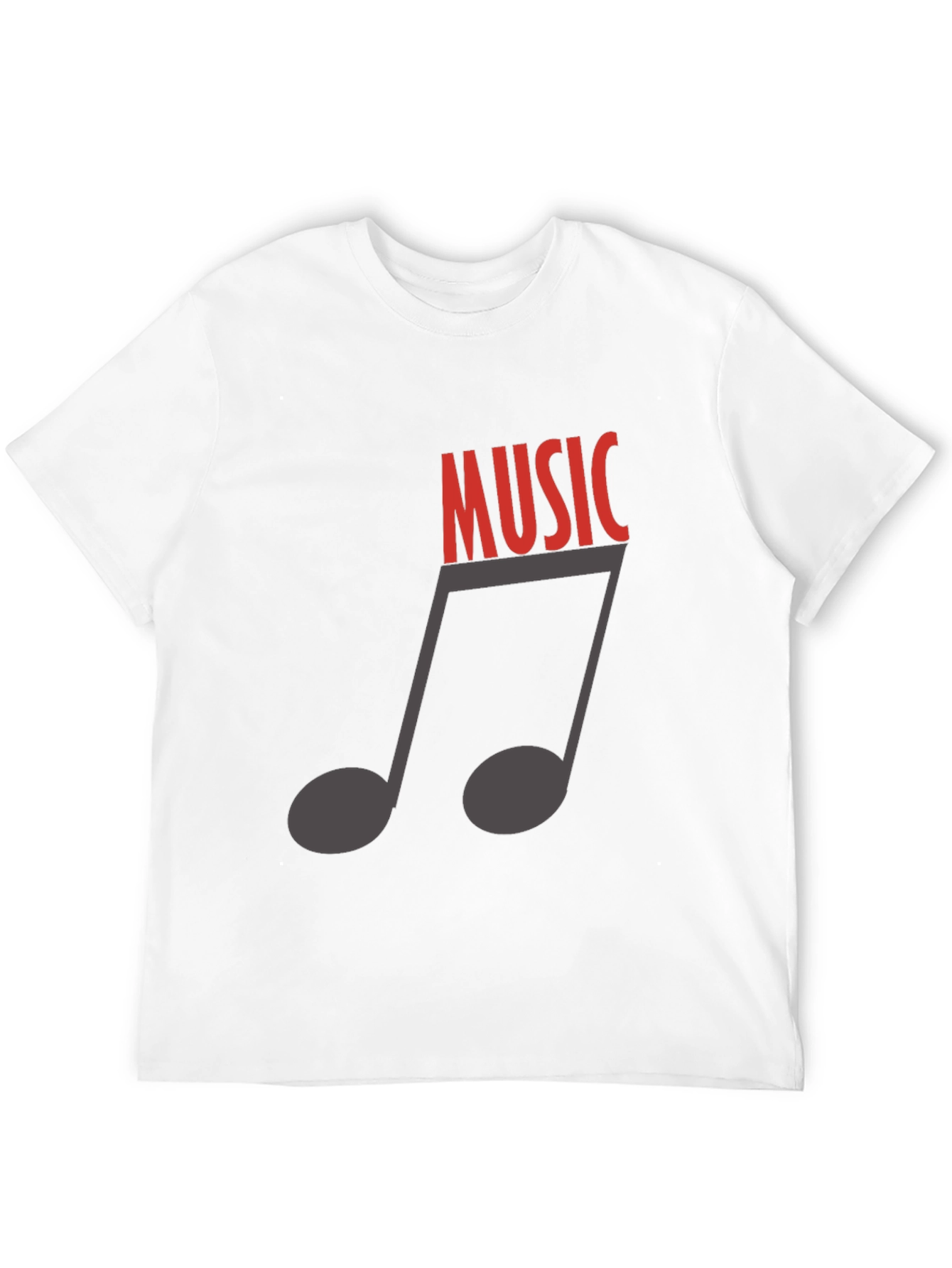 Music Note Graphic Tee - Stylish Black T-Shirt