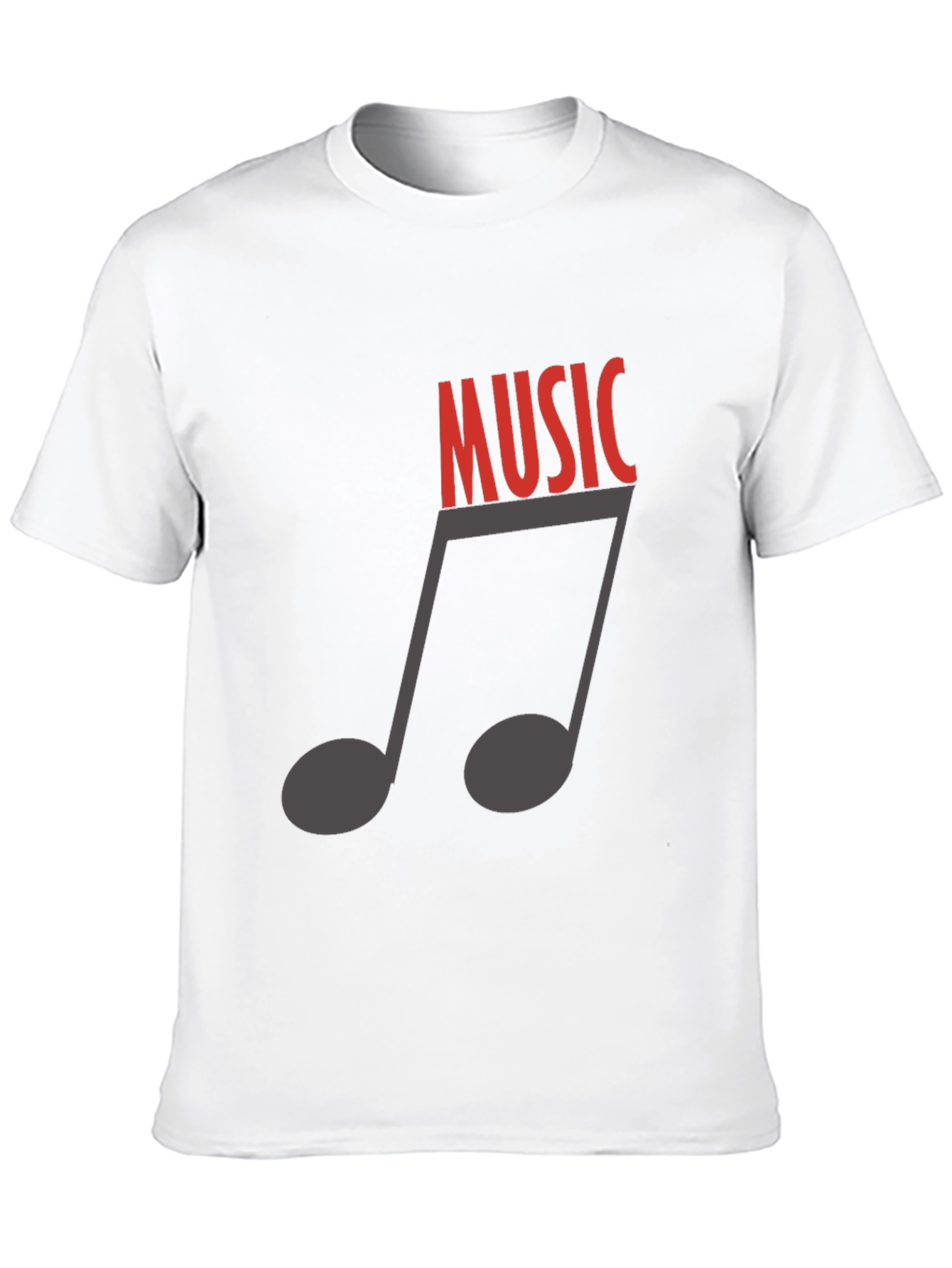 Music Note Graphic Tee - Stylish Black T-Shirt