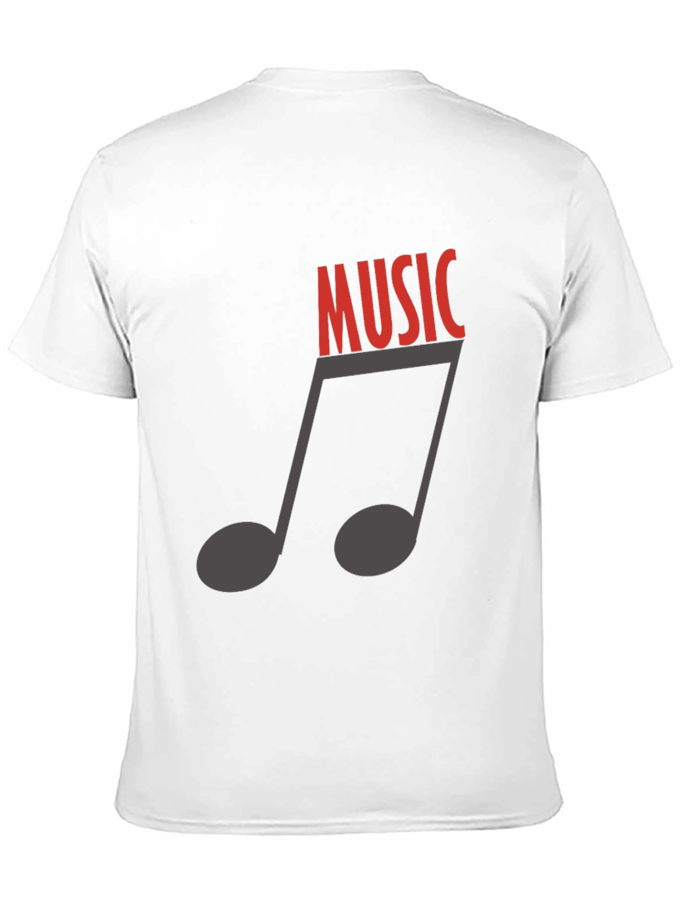 Music Note Graphic Tee - Stylish Black T-Shirt