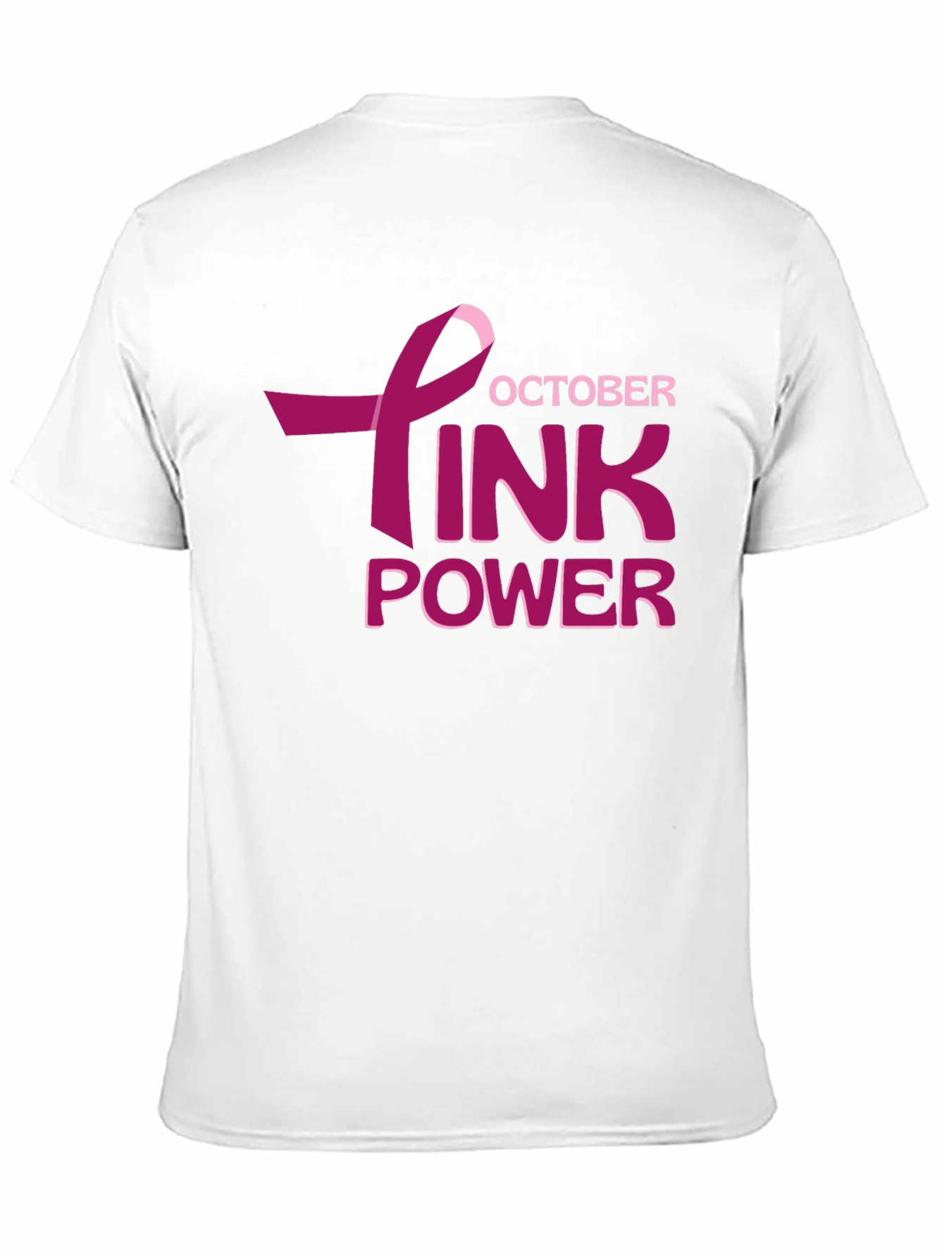 October Pink Power Breast Cancer Awareness T-Shirt