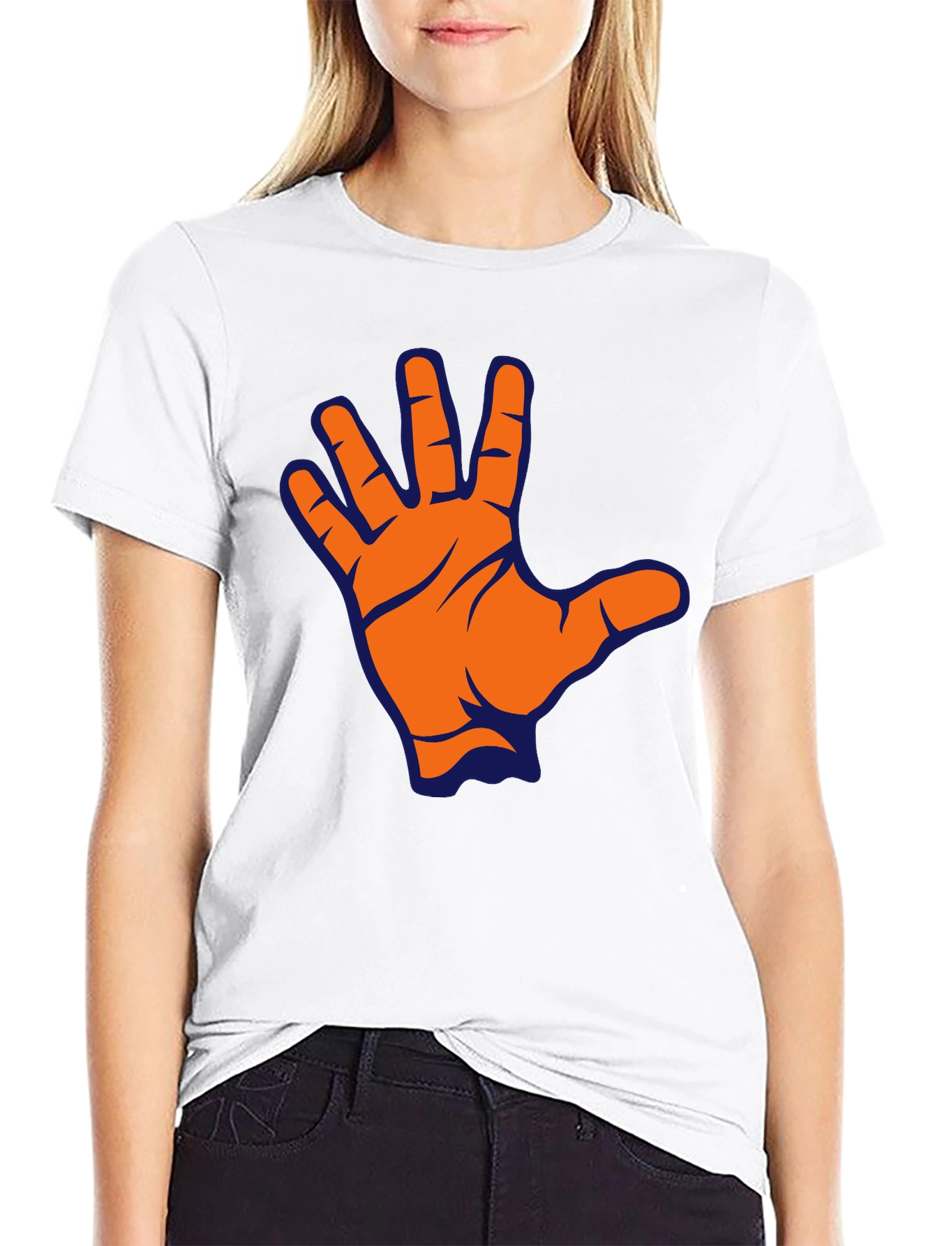 Live Long T-Shirt - Black Vulcan Salute Tee