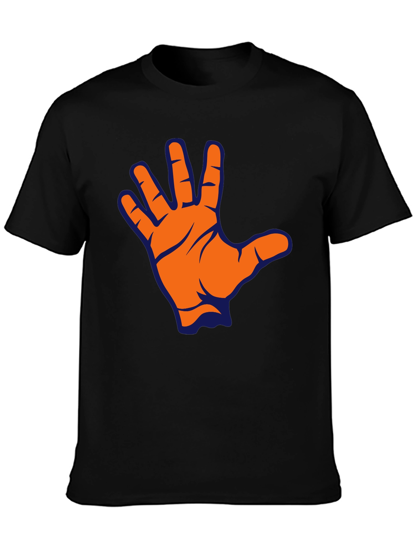 Live Long T-Shirt - Black Vulcan Salute Tee