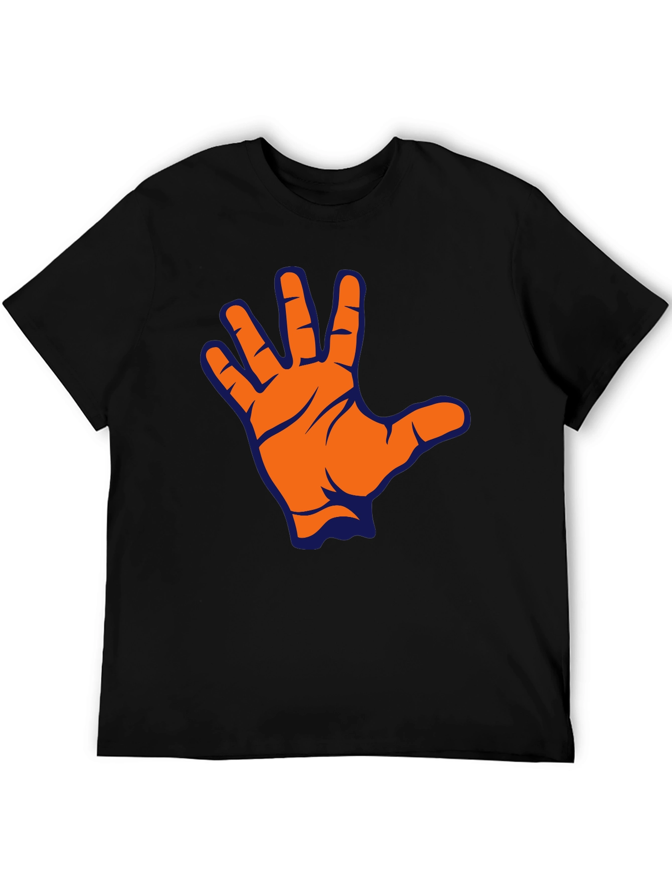 Live Long T-Shirt - Black Vulcan Salute Tee