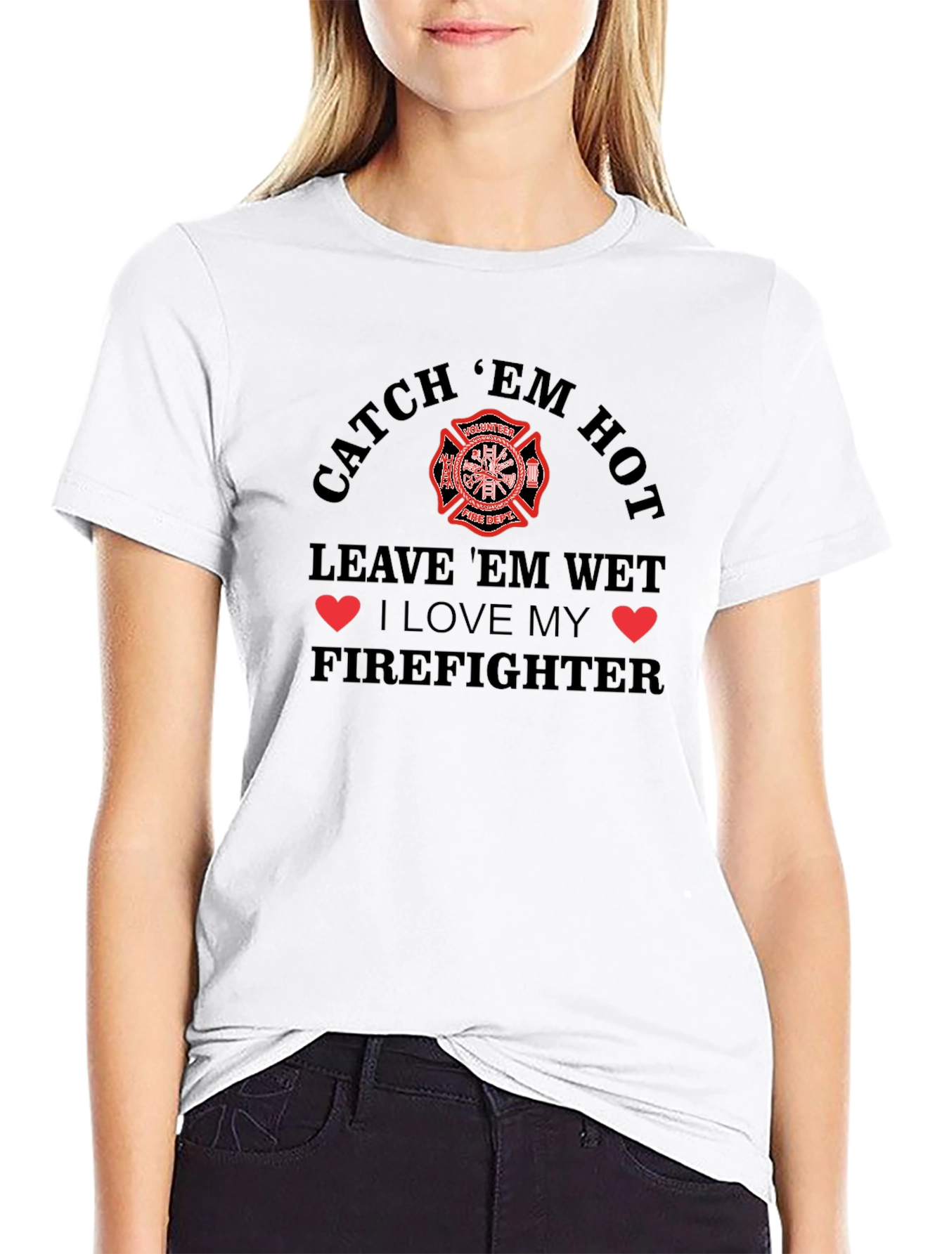 Catch Em Hot Firefighter T-Shirt