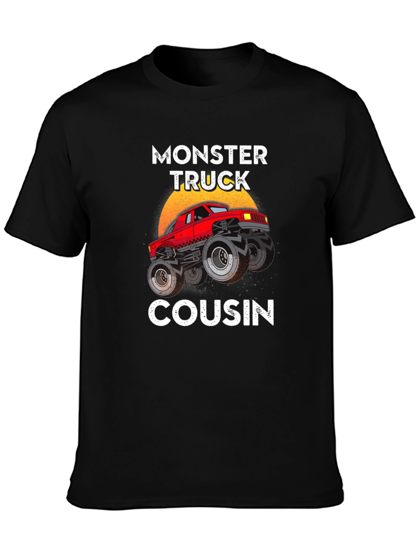 Monster Truck Cousin Tee - Black Graphic T-Shirt